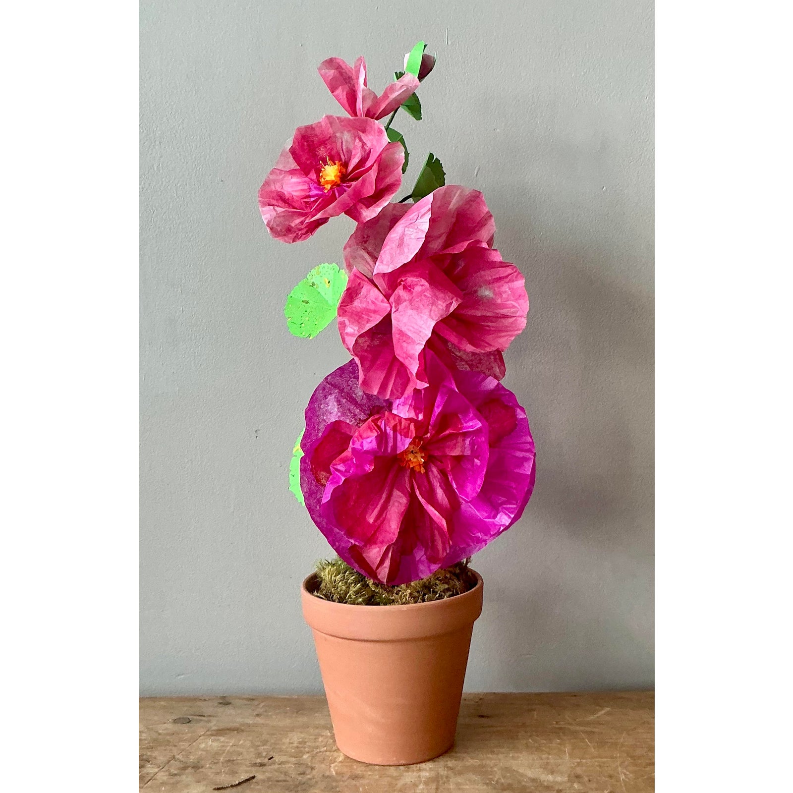 Contemporary Hand-Rolled Paper Flowers - Side view
