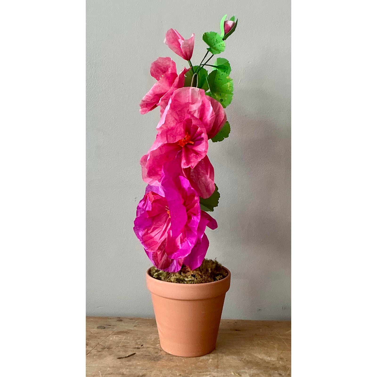 Contemporary Hand-Rolled Paper Flowers - Back view