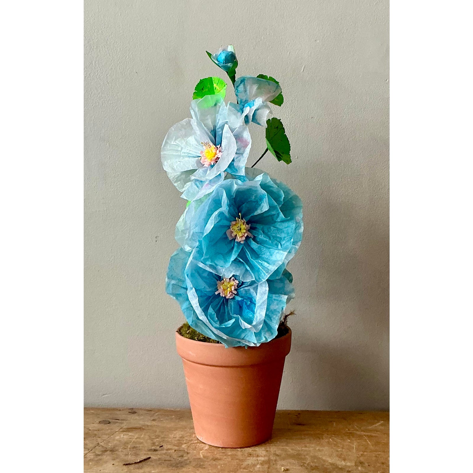 Contemporary Hand Rolled Paper Flowers - Side view