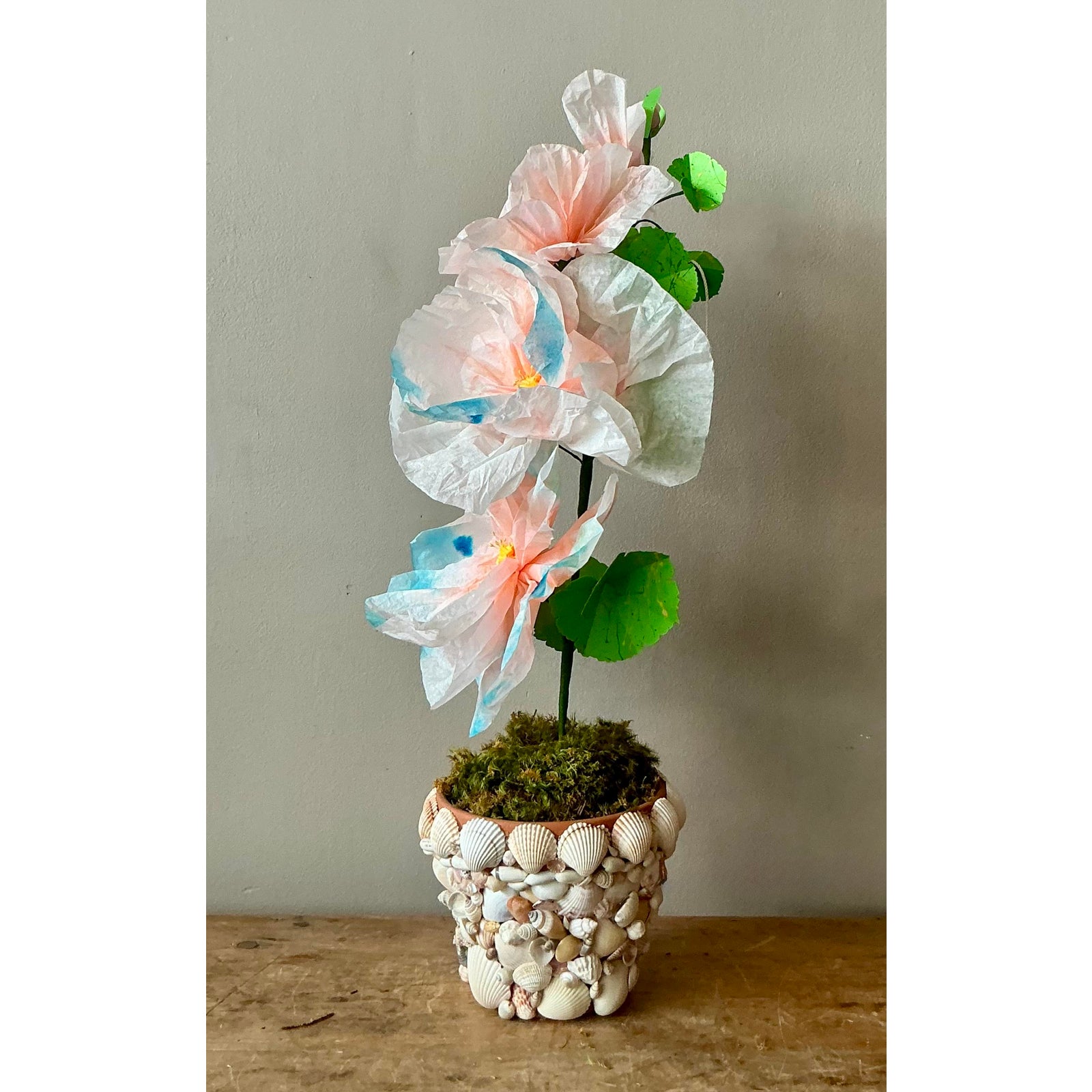 Contemporary Hand Rolled Paper Flowers - Back view