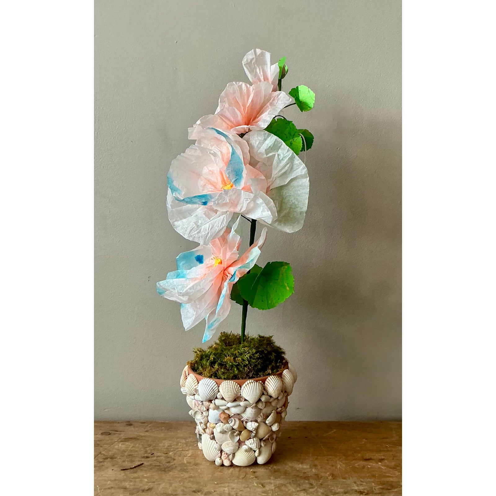 Contemporary Hand Rolled Paper Flowers - Side view