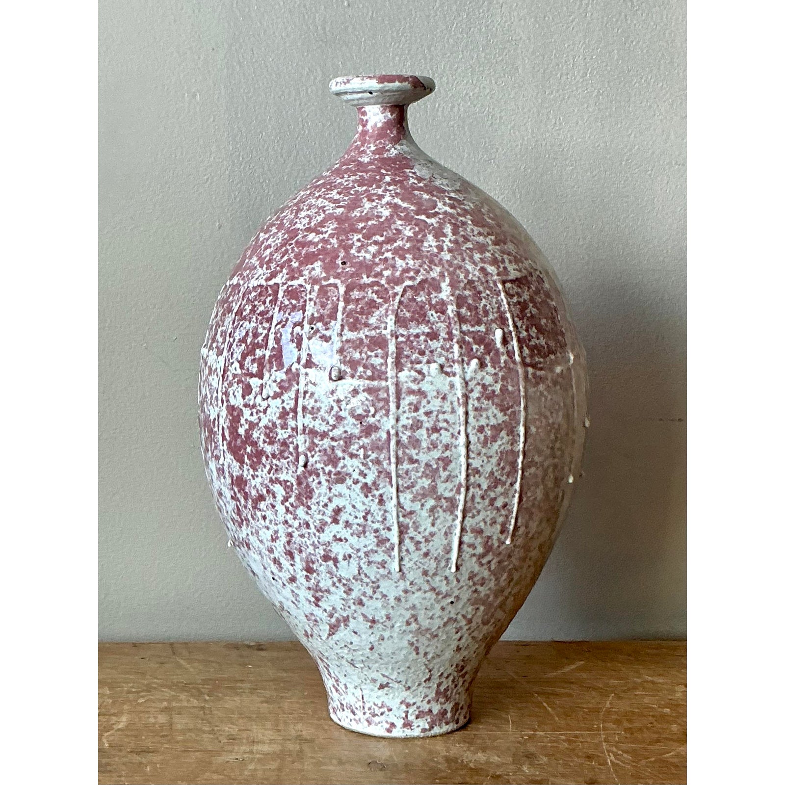 Vintage Boho Studio Pottery Vase - Detail view