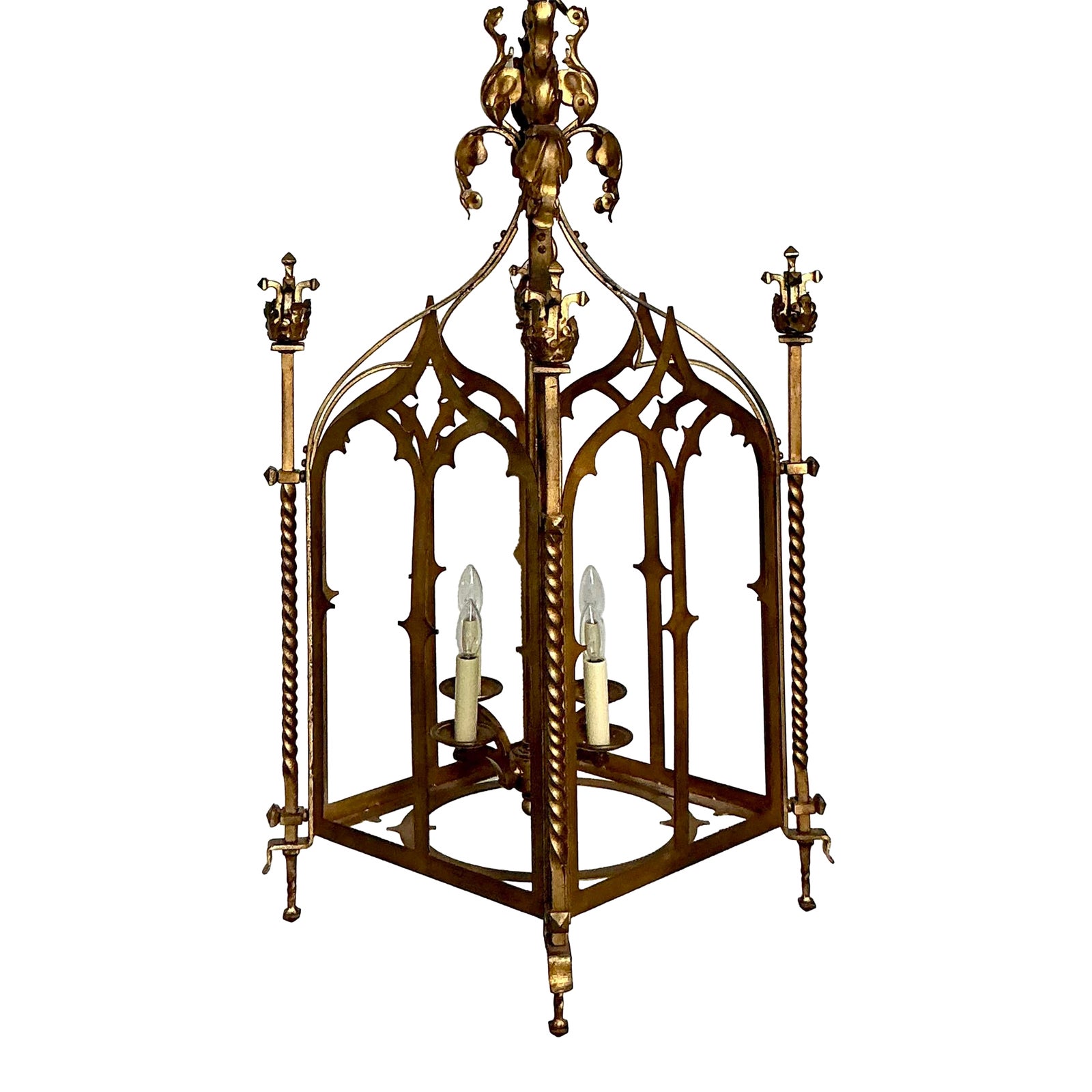 Vintage Gothic Gilt Lantern