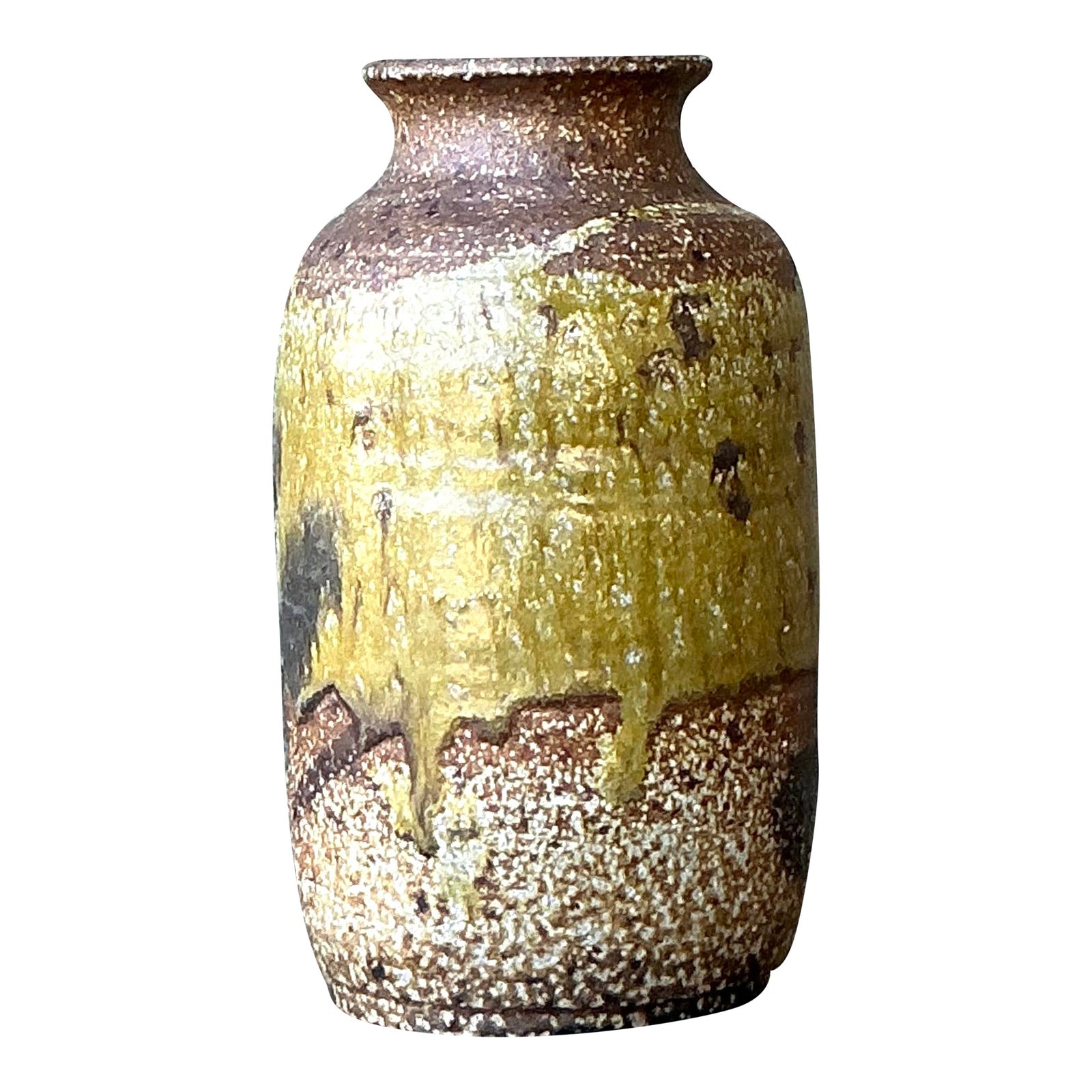 Vintage Boho Original Glazed Ceramic Vase