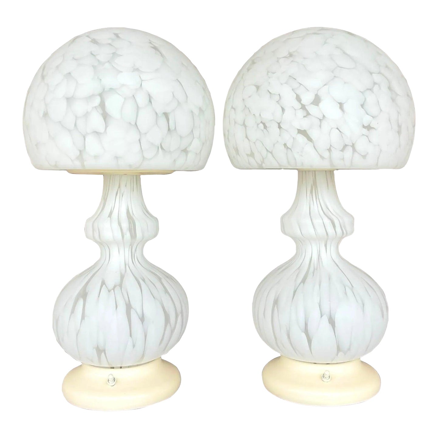 Vintage Globe Lamps After Murano for Someroso for Laurel Lighting - A Pair