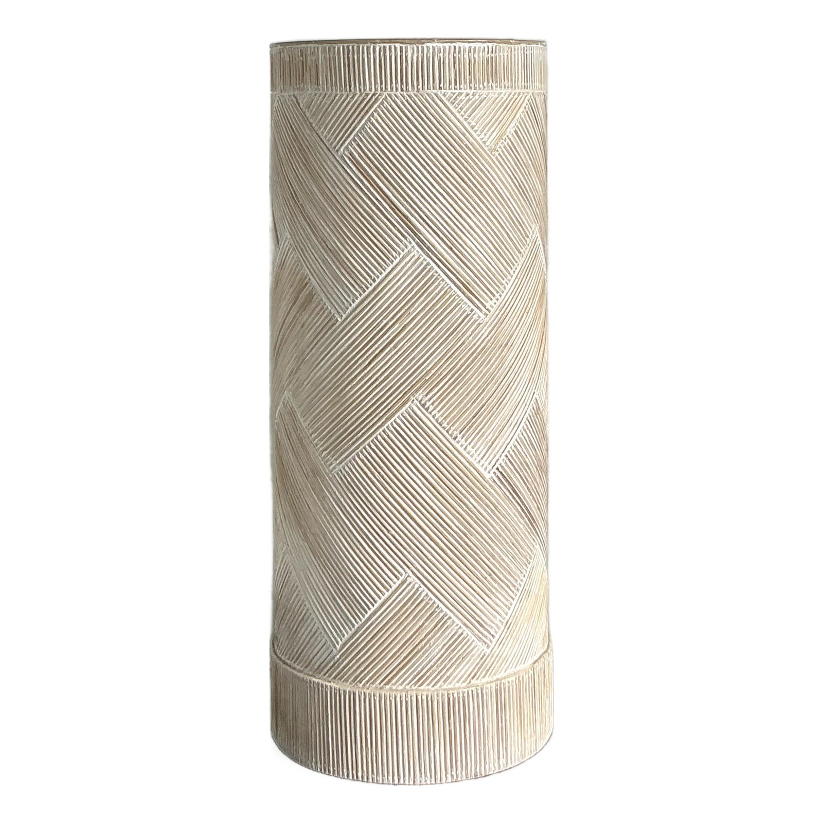 Vintage Boho Washed Pencil Reed Pedestal