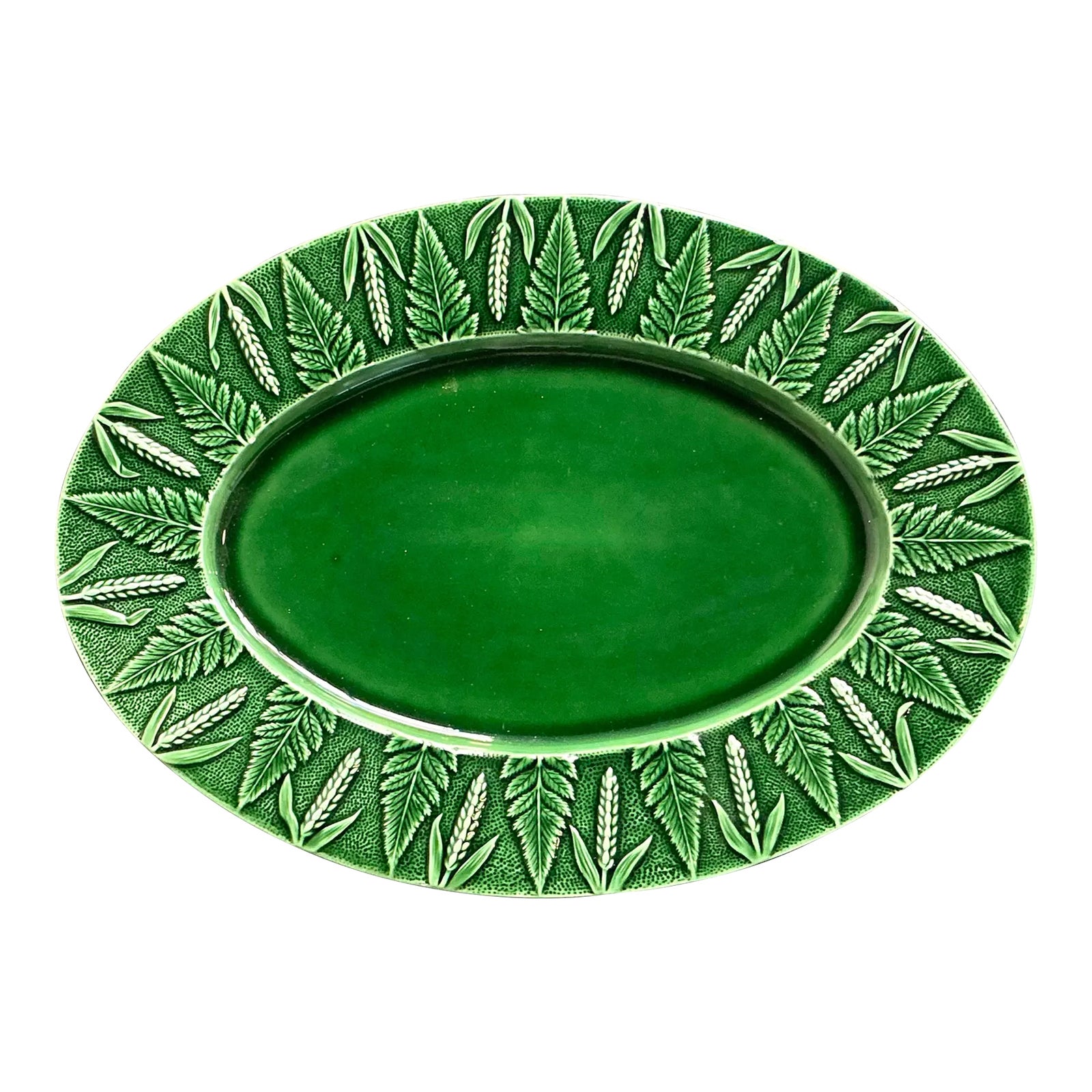 Vintage Boho Italian Glazed Ceramic Platter