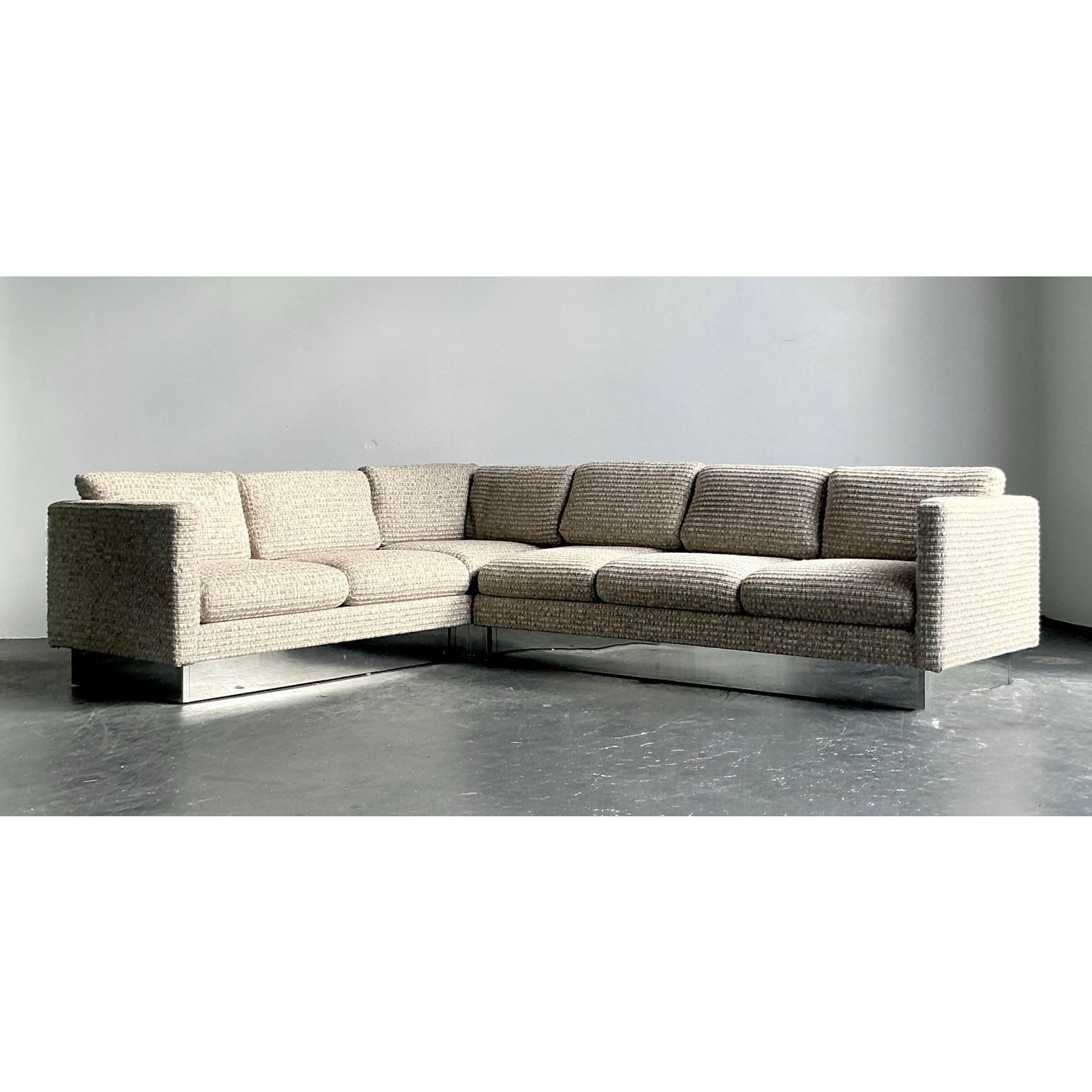 Vintage Boho Milo Baughman for Forecast Furniture Sectional Sofa - Side view