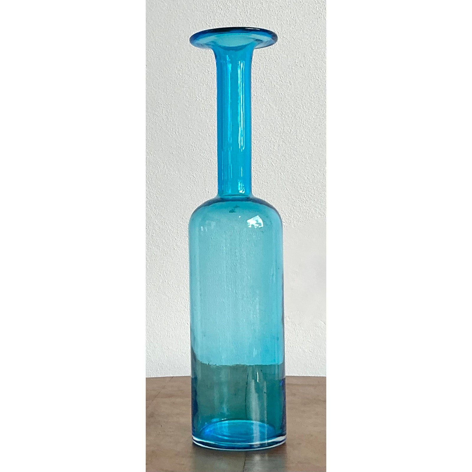 Vintage Boho Holmegaatd Glass Vase - Detail view