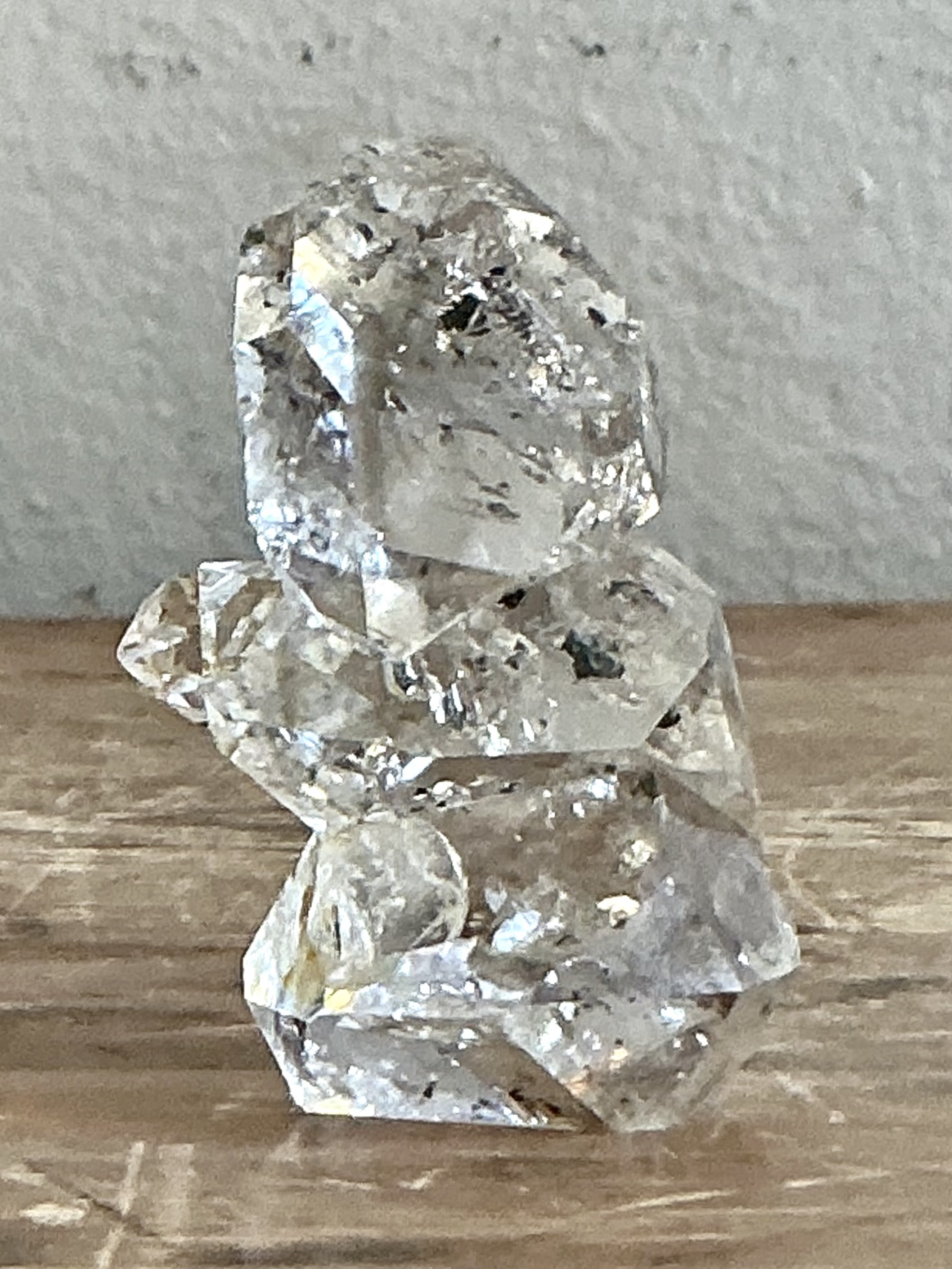 Vintage Boho Herkimer Diamond Triplet - Top view