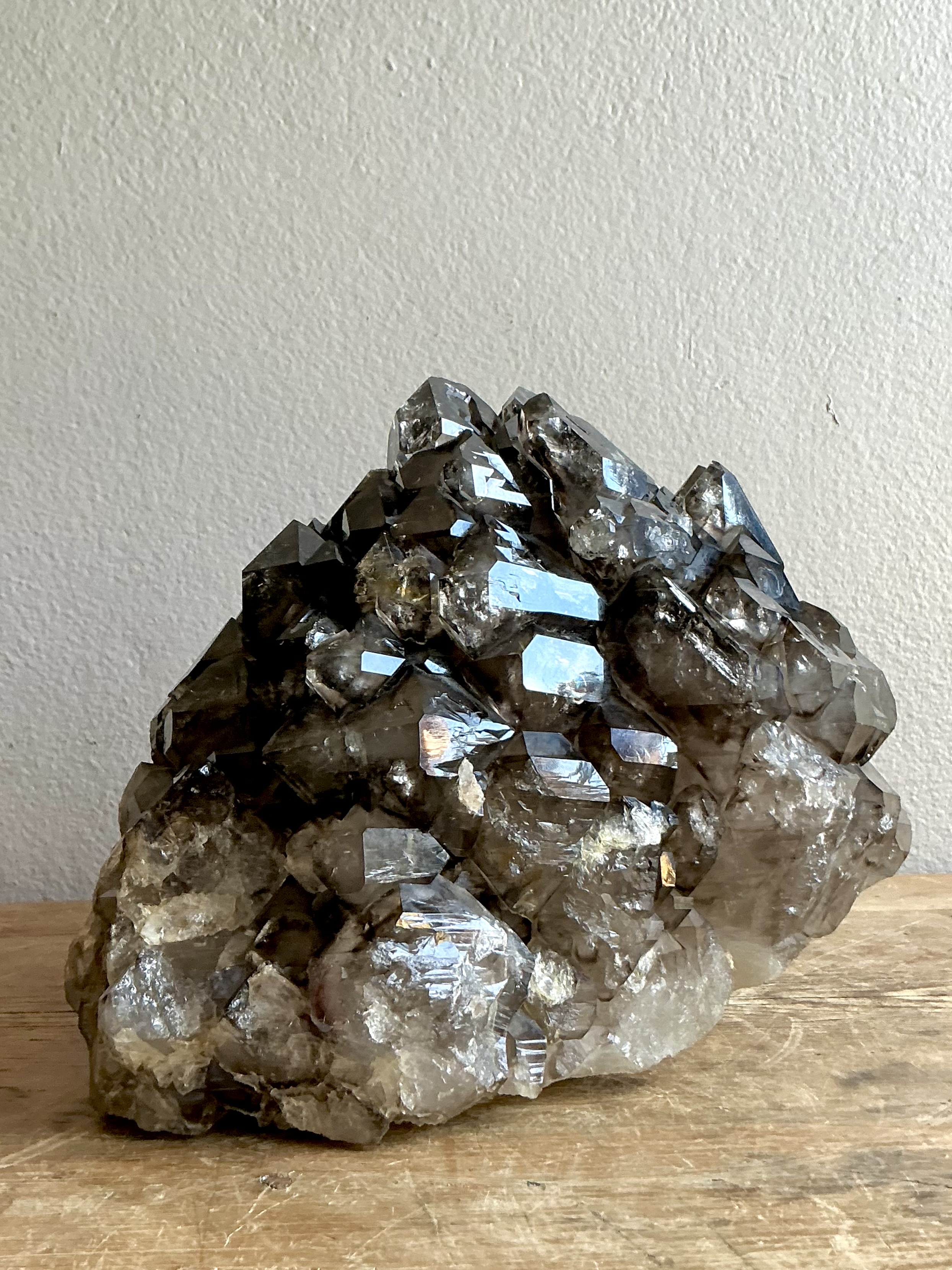 Vintage Monumental Jacare Smokey Quartz - Back view