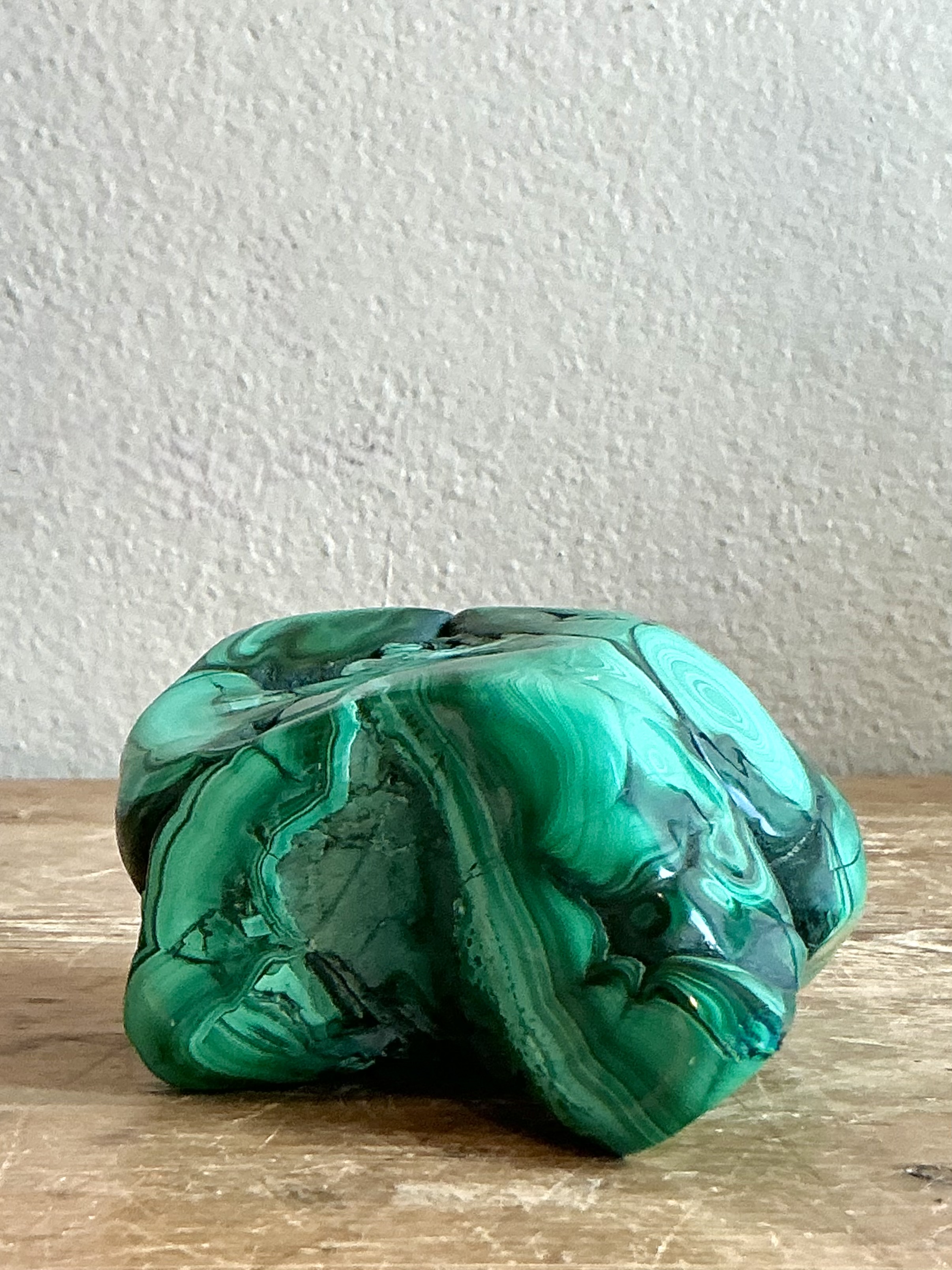 Vintage Boho Malachite Chunk - Side view