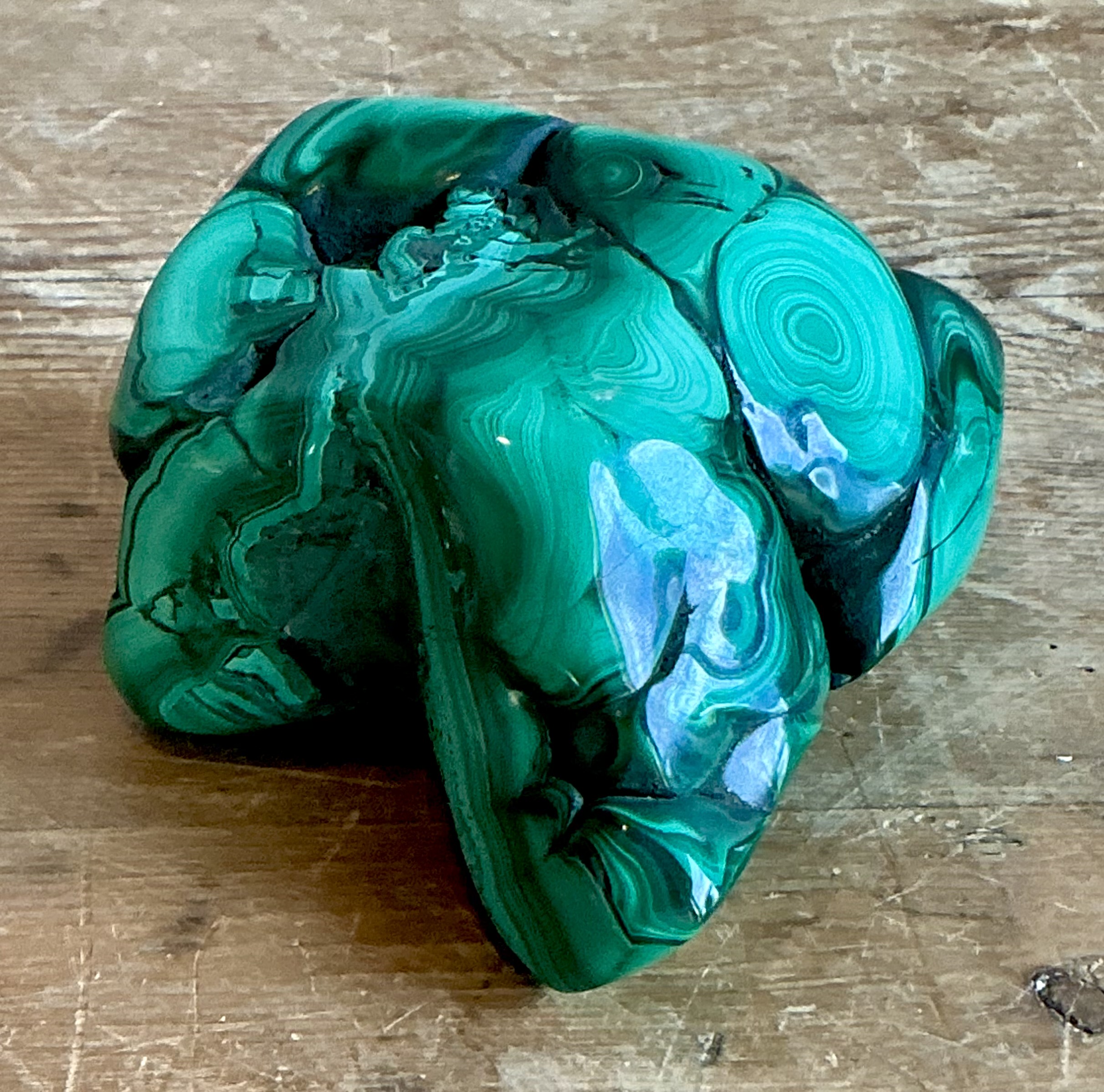 Vintage Boho Malachite Chunk - Top view