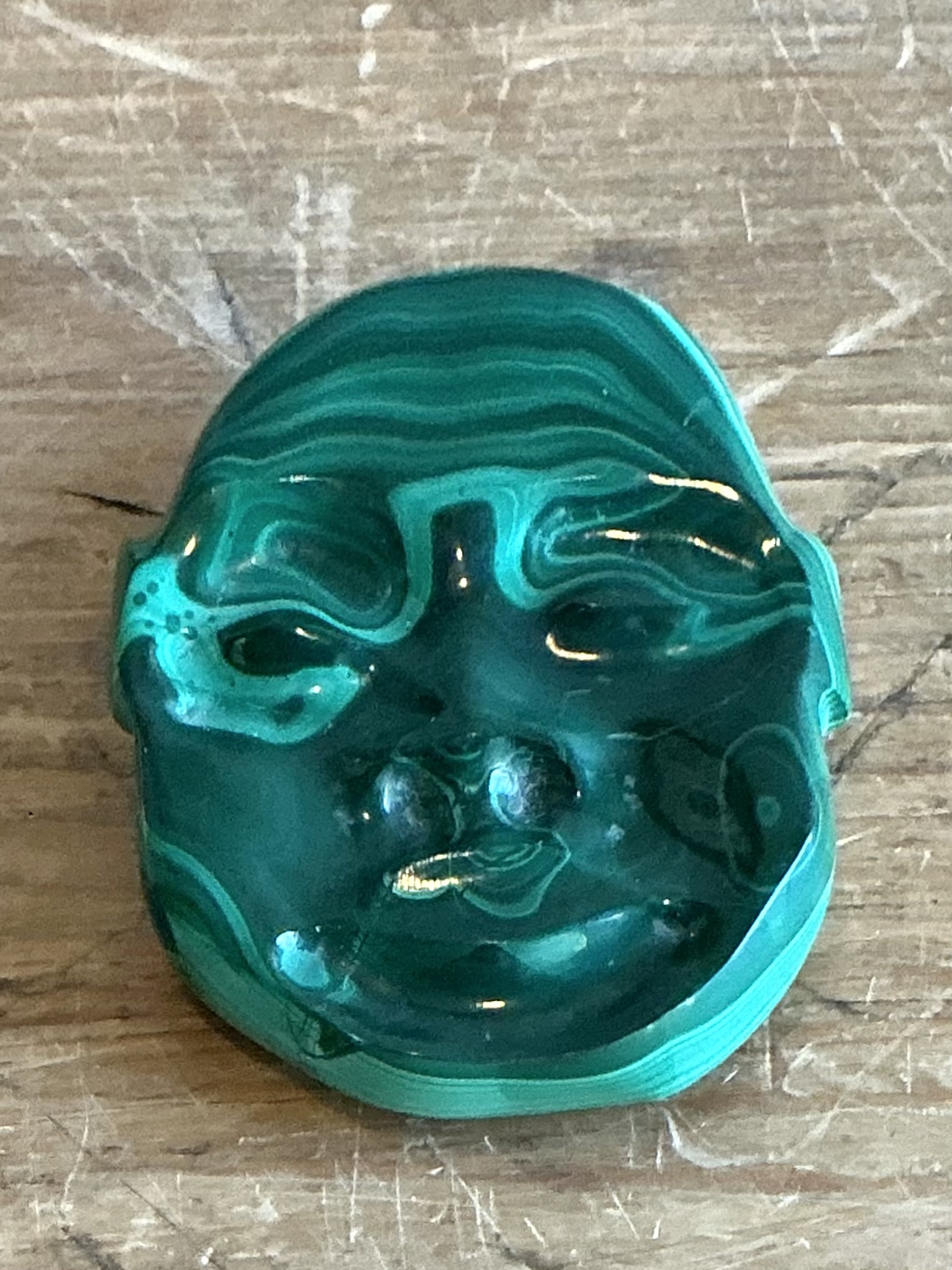 Vintage Boho Malachite Face - Detail view