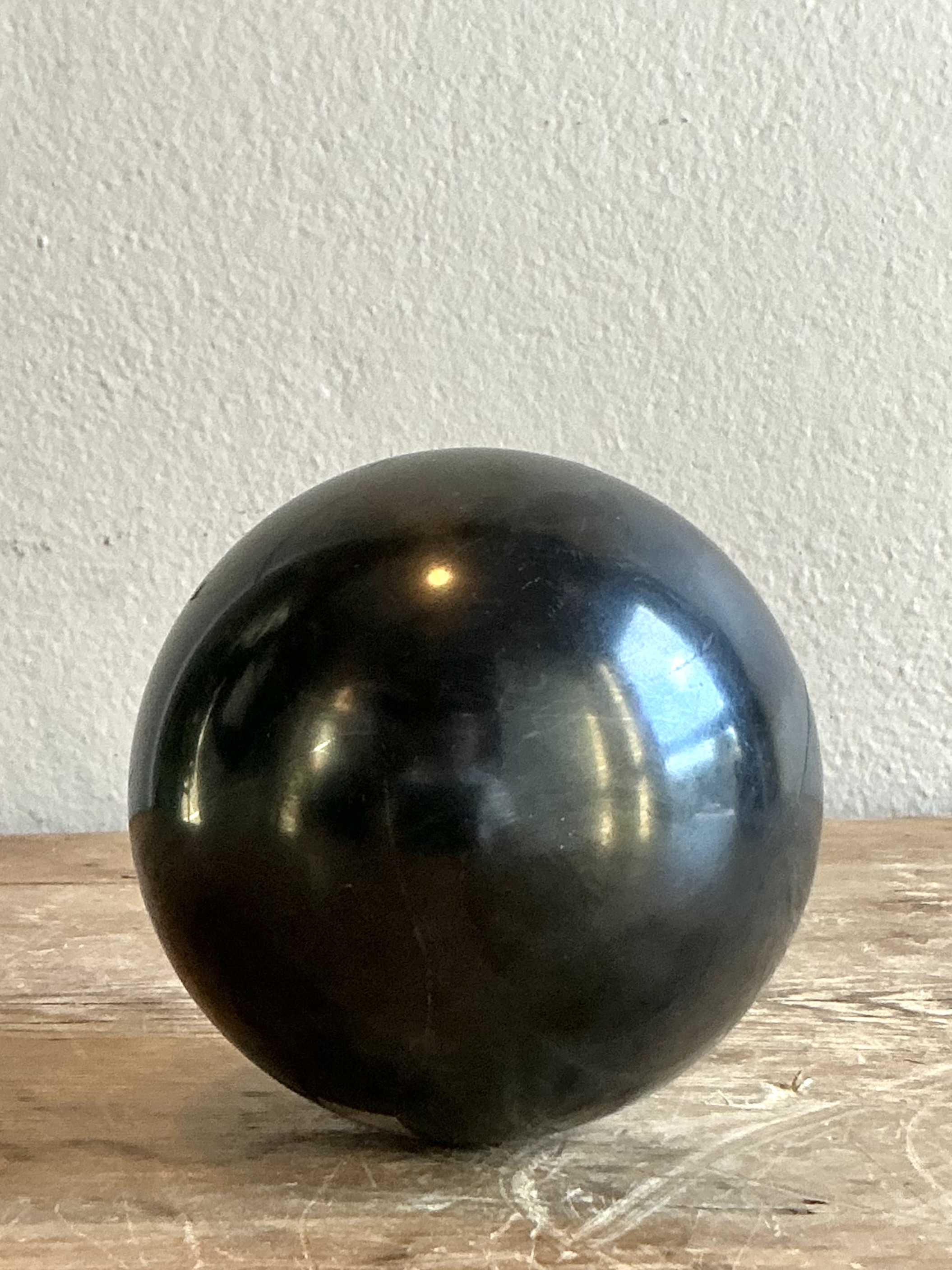 Vintage Boho Shungite Sphere - Side view