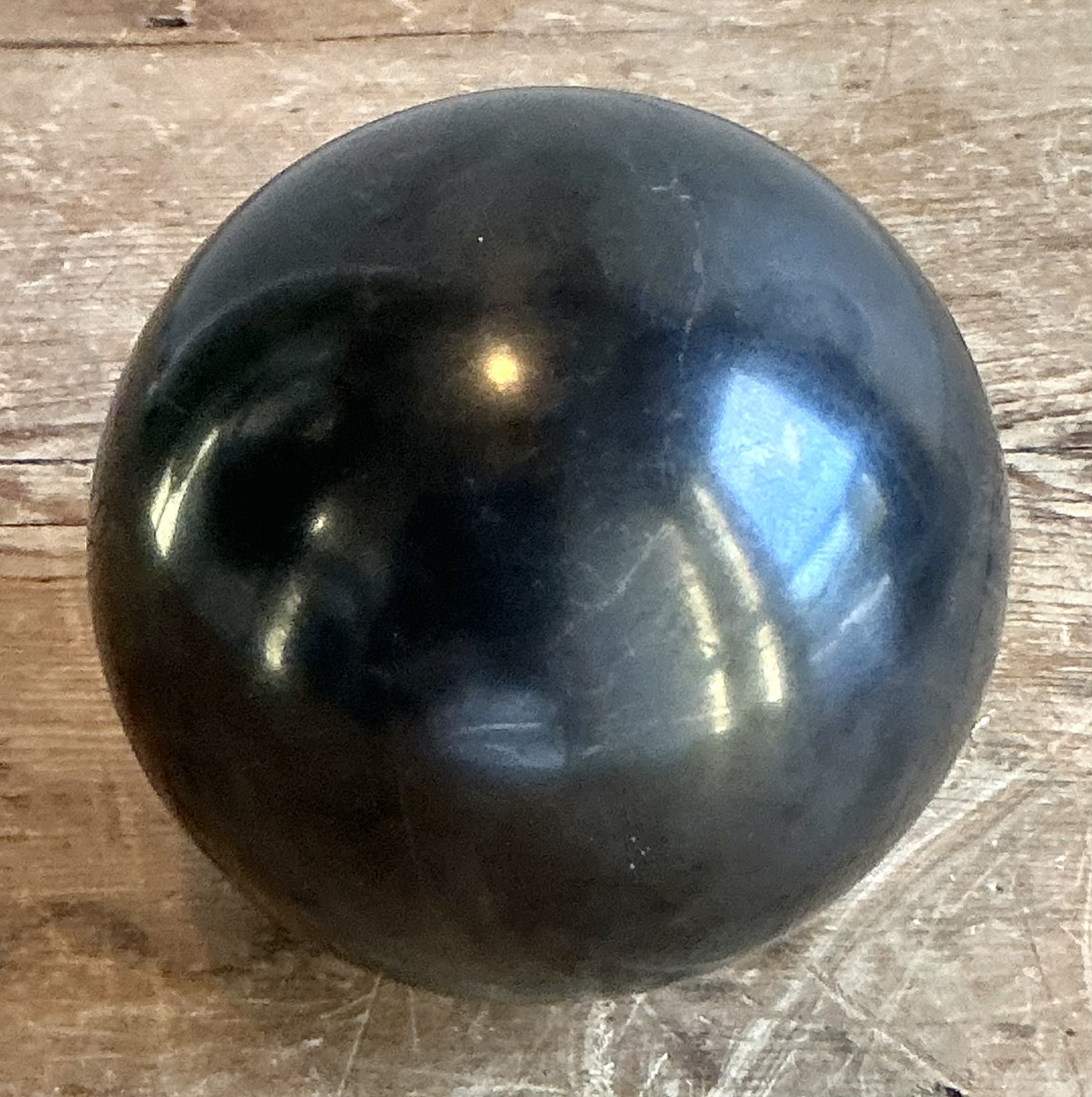 Vintage Boho Shungite Sphere - Top view