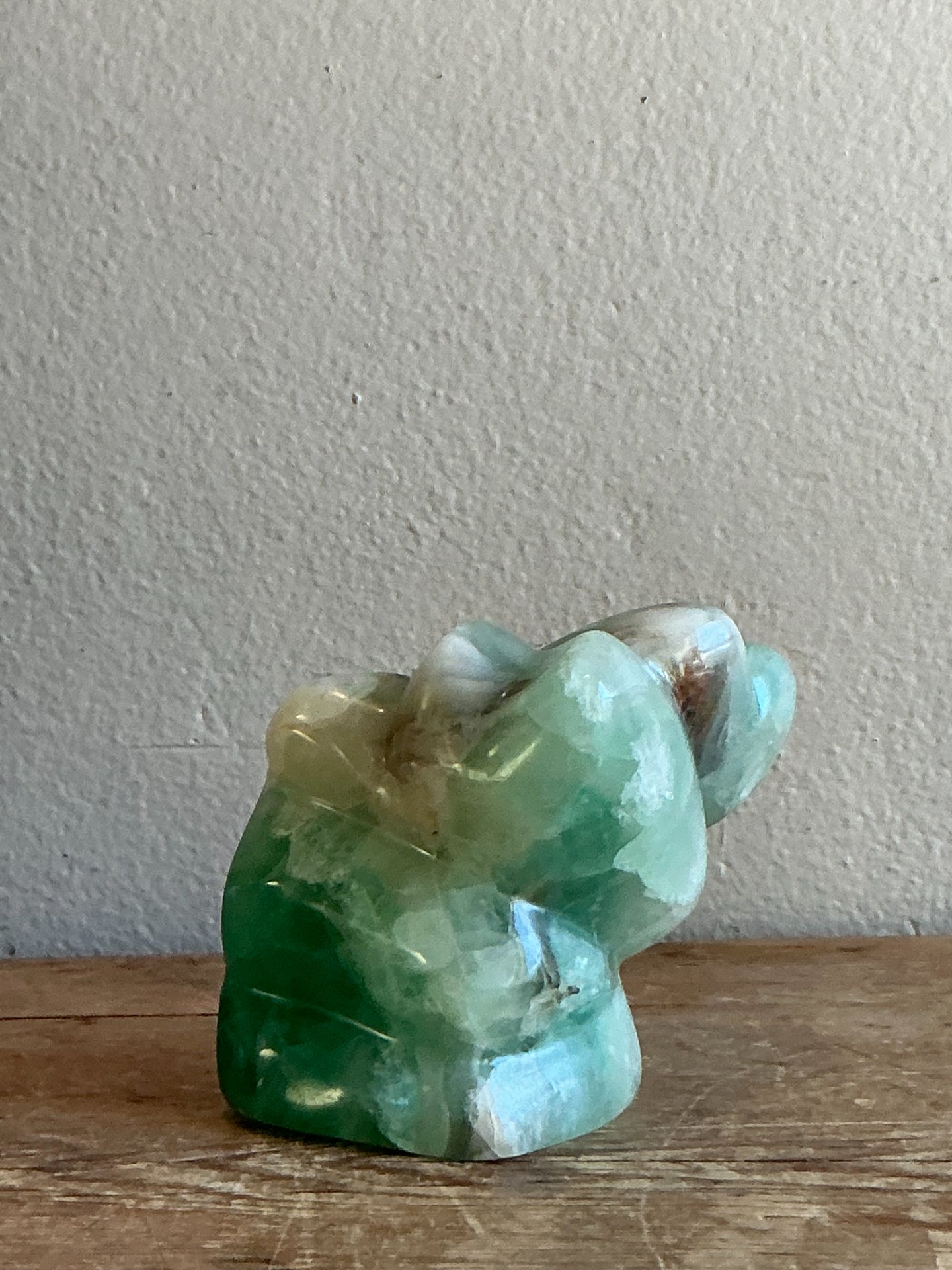 Vintage Boho Fluorite Free Form - Side view