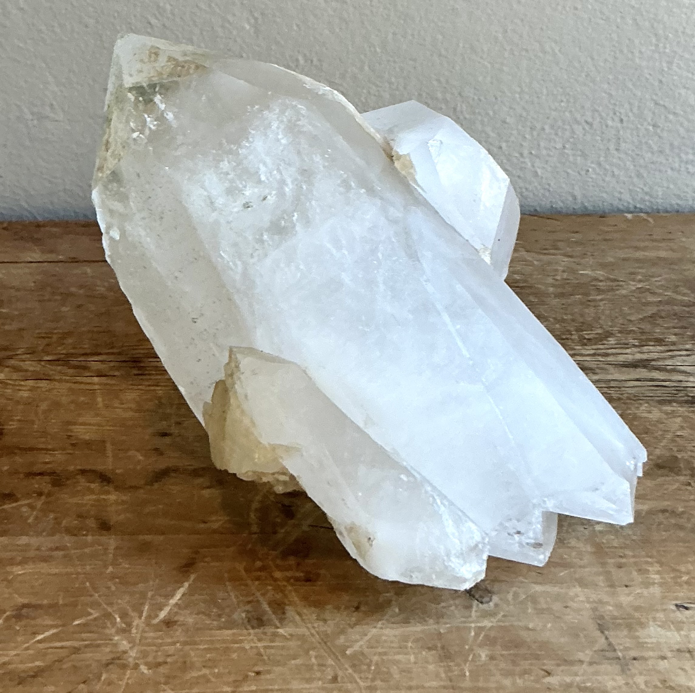 Vintage Boho Large Clear Quartz Point Cluster - Back view