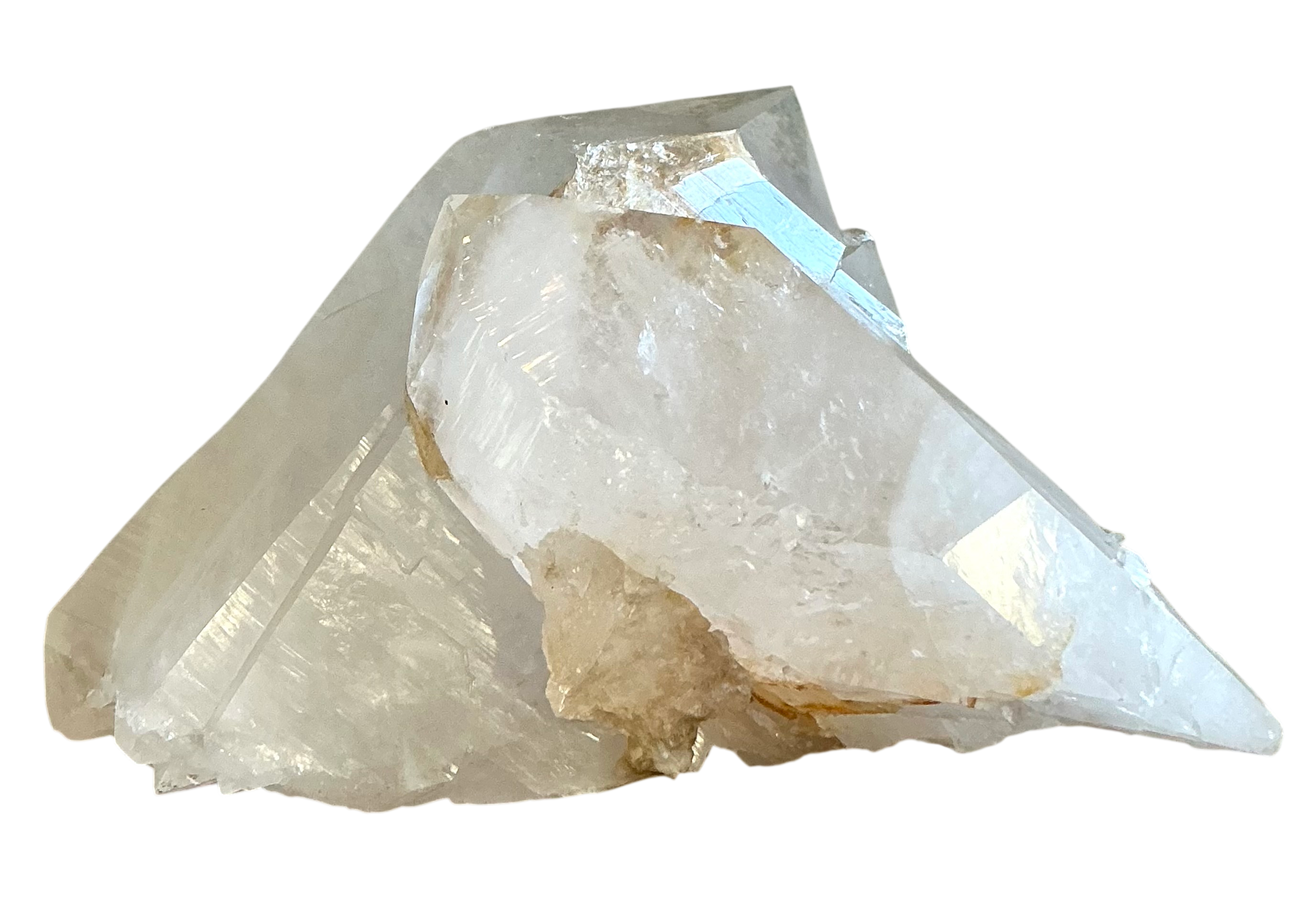 Vintage Boho Large Clear Quartz Point Cluster