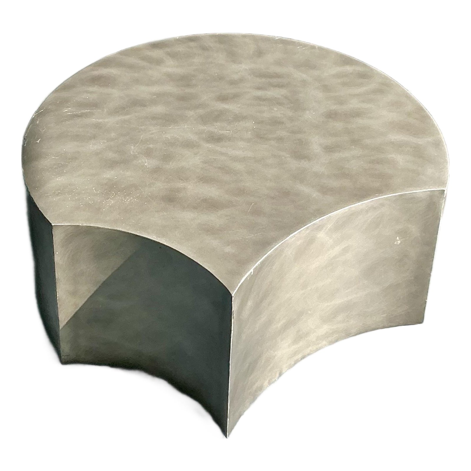 Vintage Postmodern Sculpted Metal Coffee Table