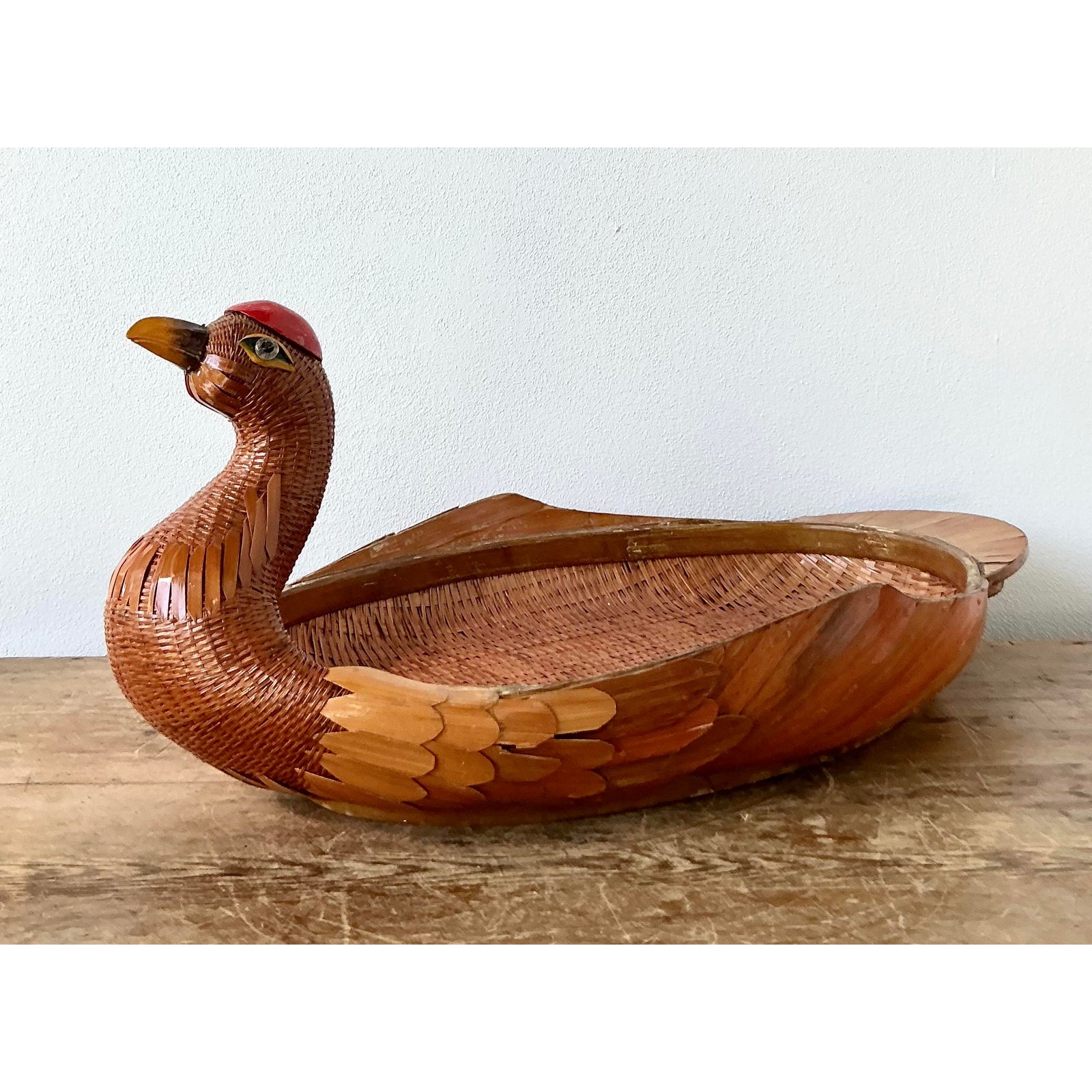 Vintage Shanghai Handicrafts Duck Tray - Back view