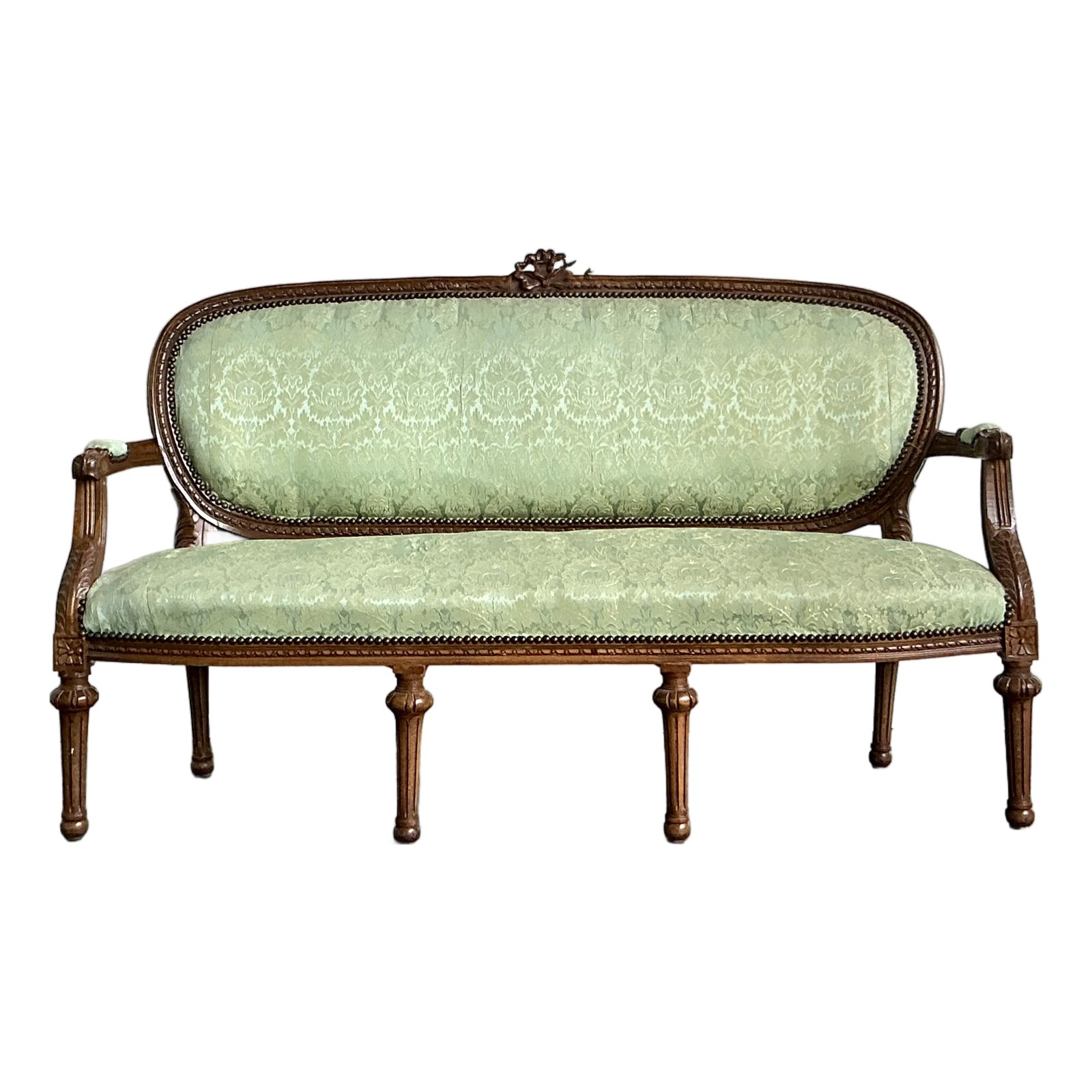 Vintage Boho Carved Canape Sofa