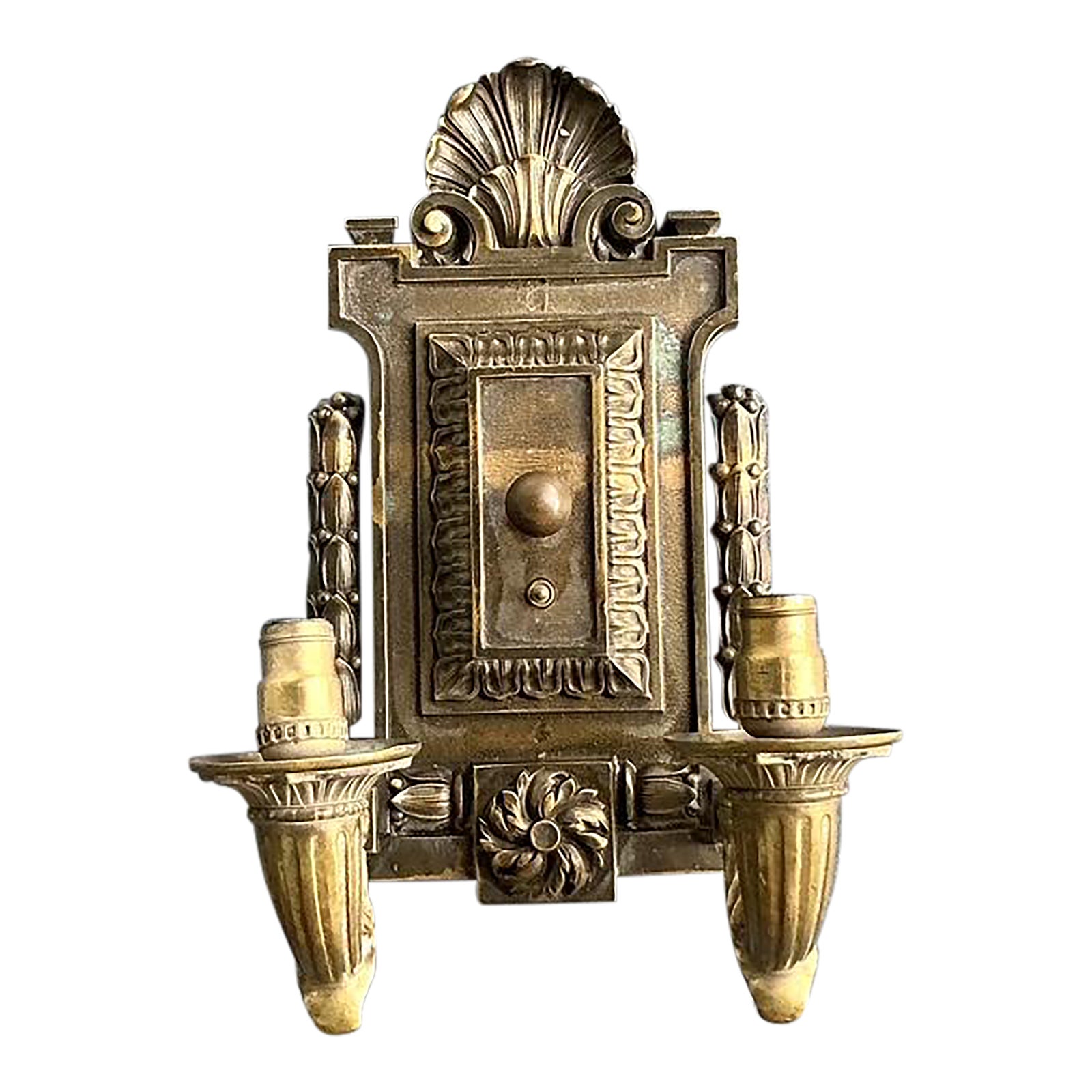 Vintage Boho Empire Bronze Wall Light Sconce
