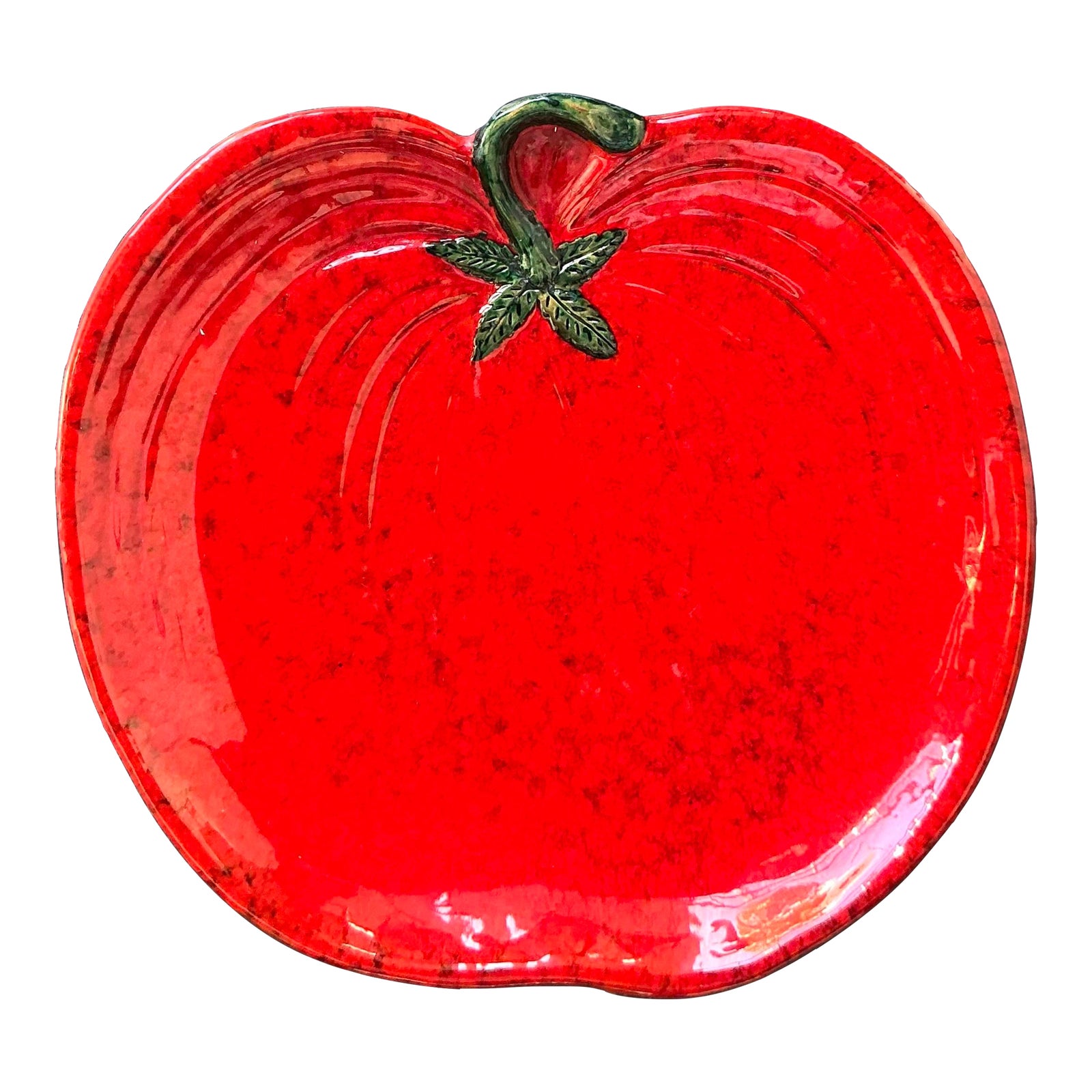 Vintage 1960s Italian Glazed Ceramic Platter