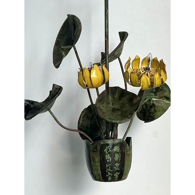 Vintage Boho Garland Faulkner Botanical Chandelier - Top view