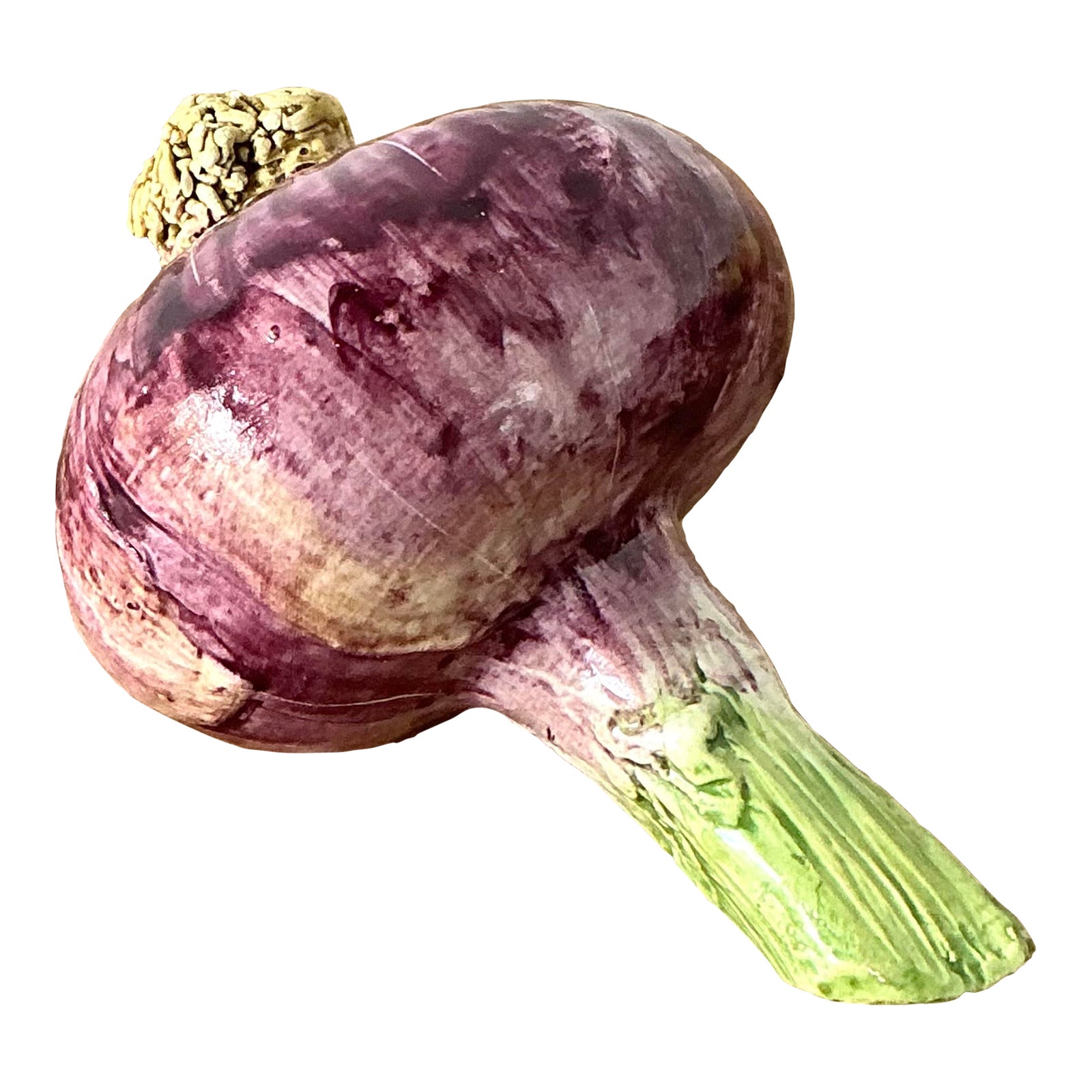 Vintage Italian Glazed Ceramic Turnip