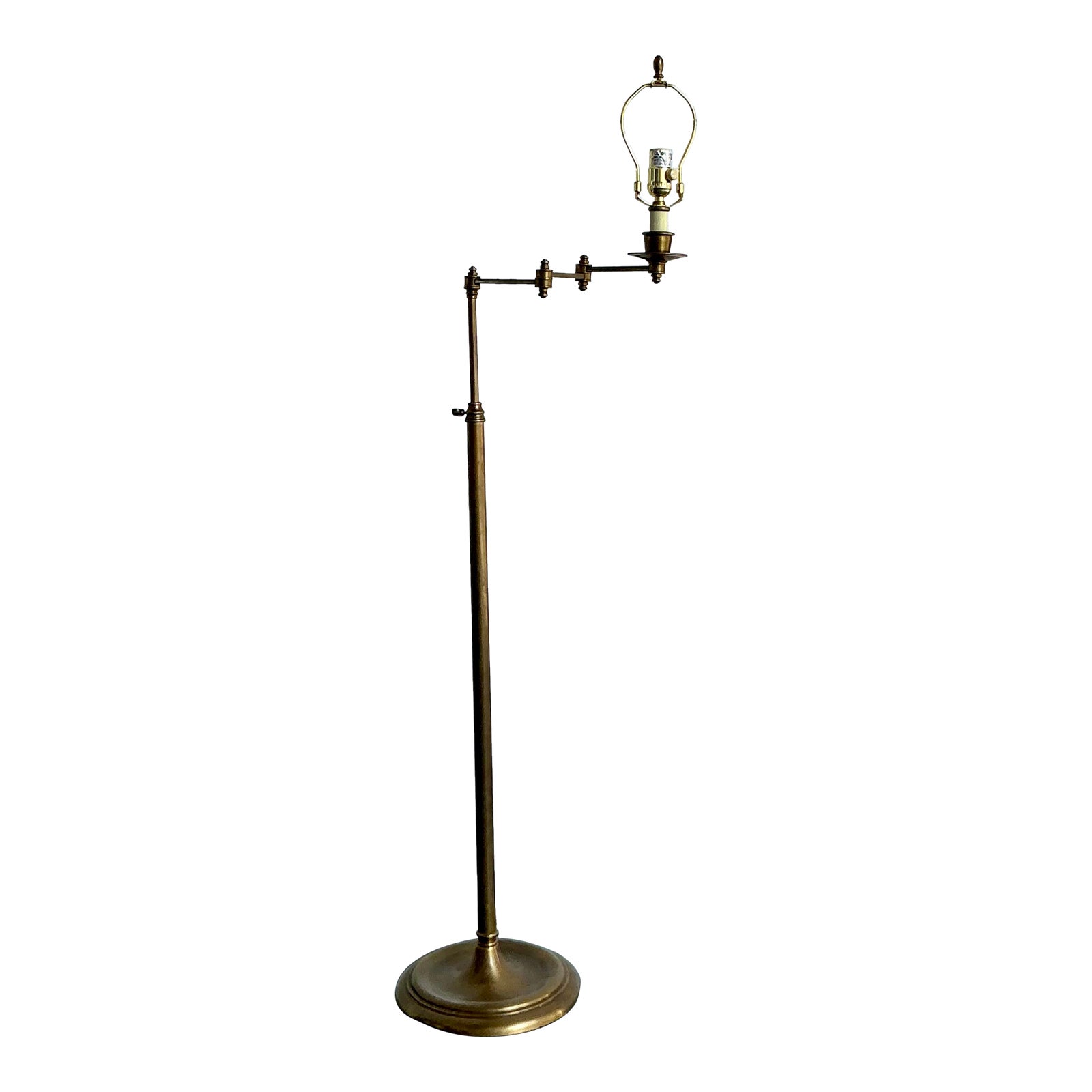 Vintage Regency Brass Articulated Floor Lamp