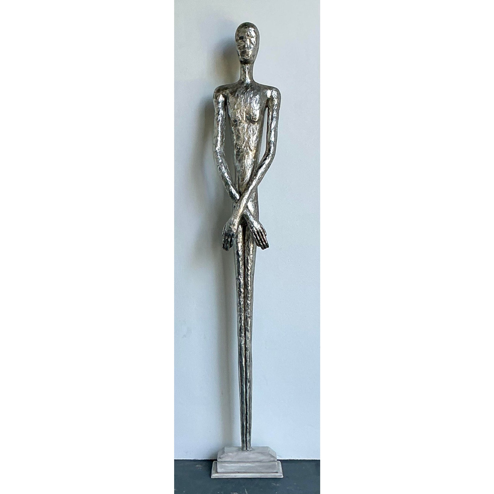 Vintage Boho Abstract Figural Wall Sculpture - Side view