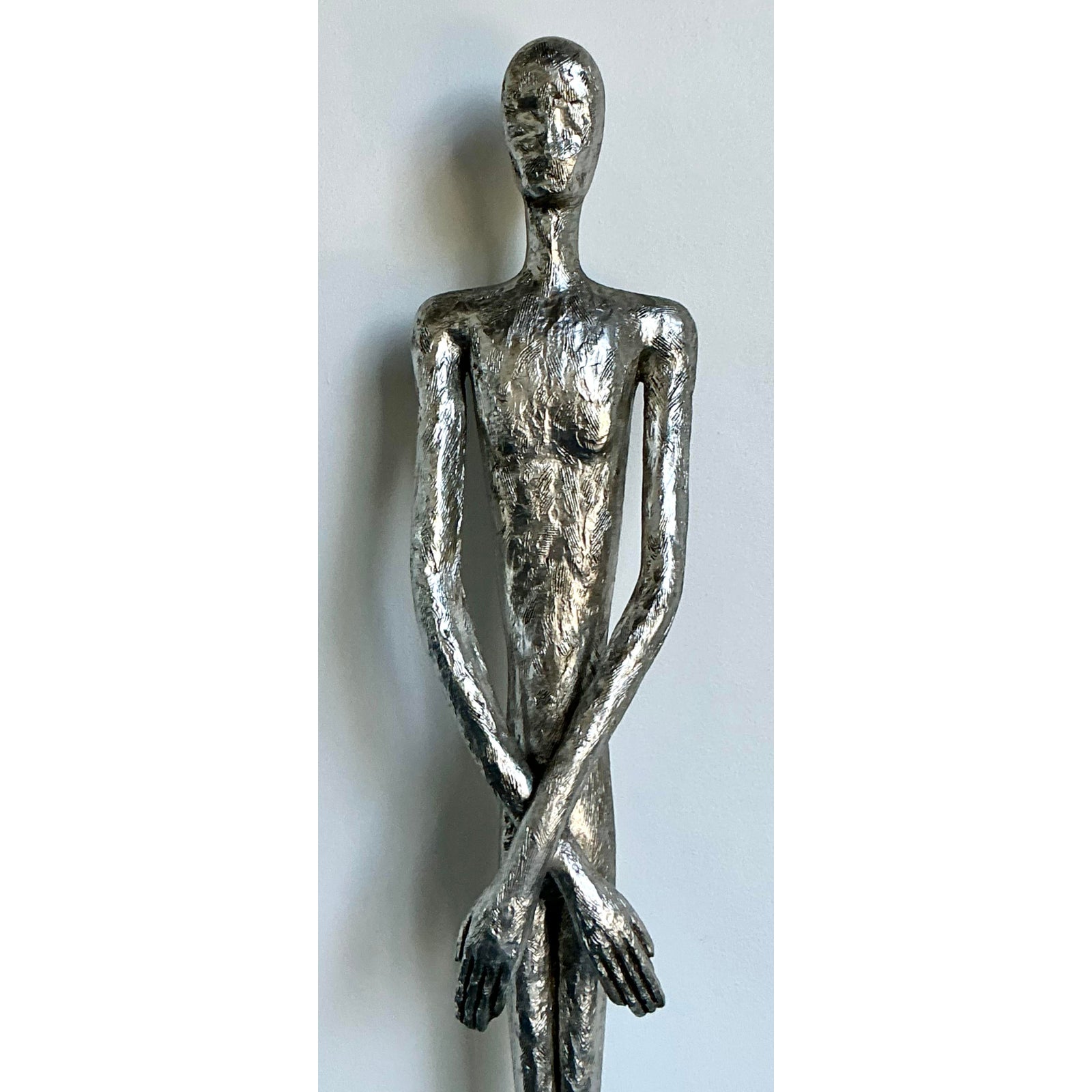Vintage Boho Abstract Figural Wall Sculpture - Back view