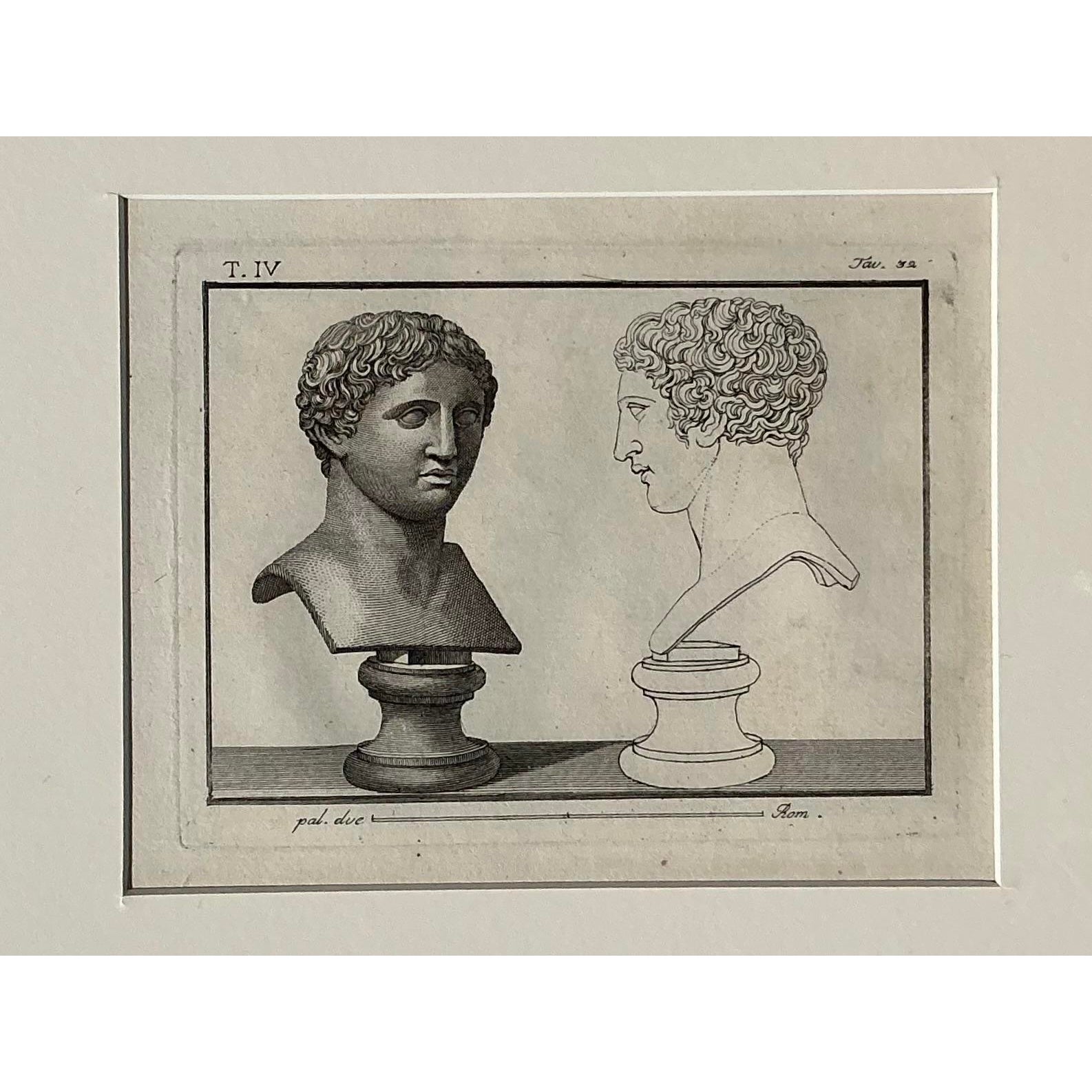 Vintage Boho Bust of Man Original Prints - Set of 6 - Top view