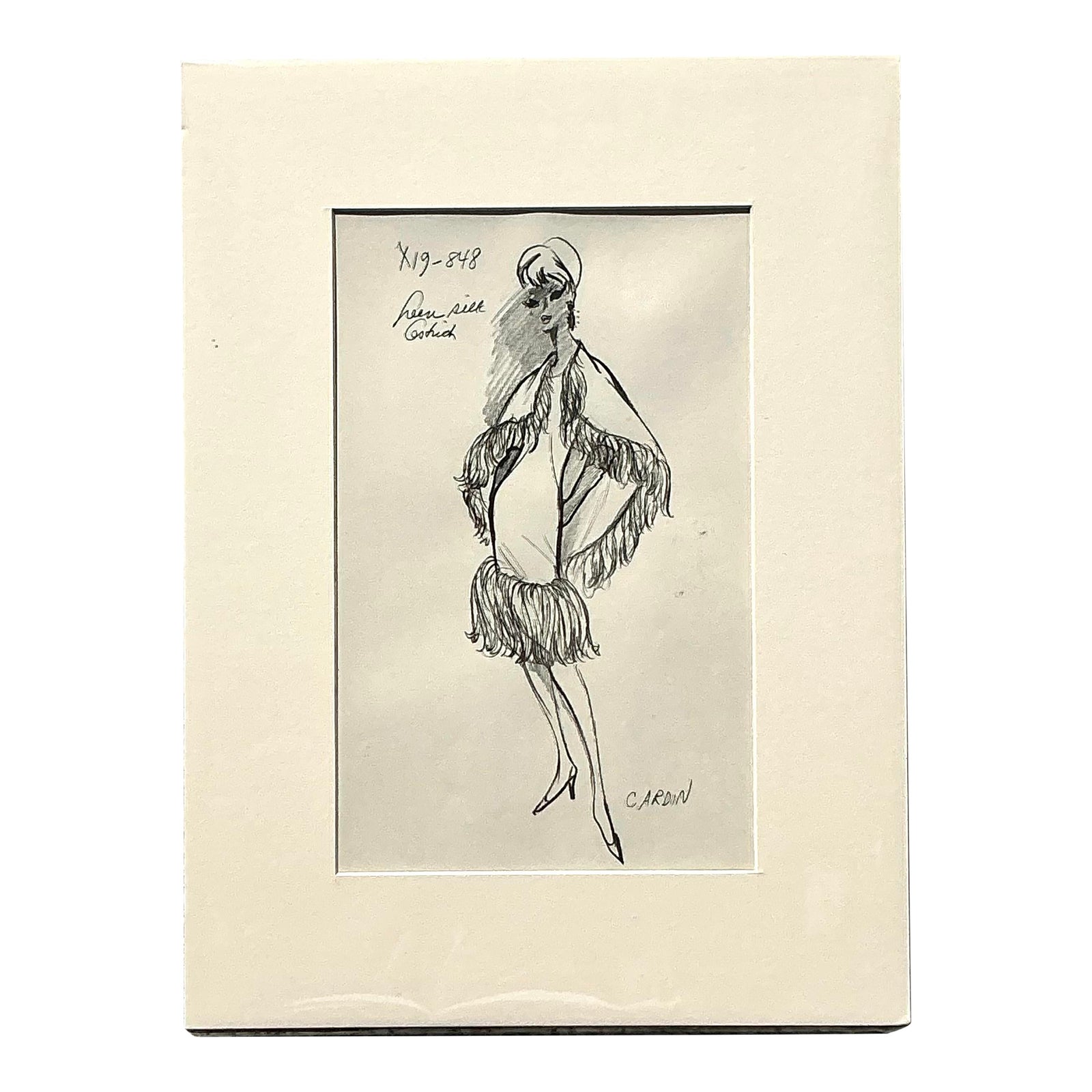 Vintage Boho 70s Original Cardin Sketch