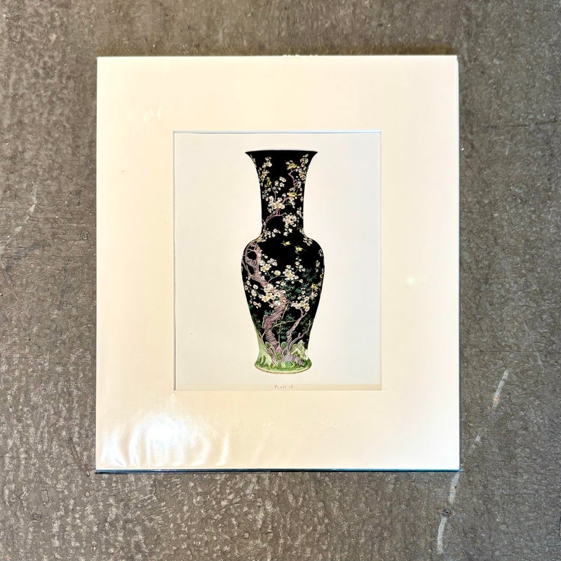 Vintage Boho Chinese Porcelain Vase Print - Back view