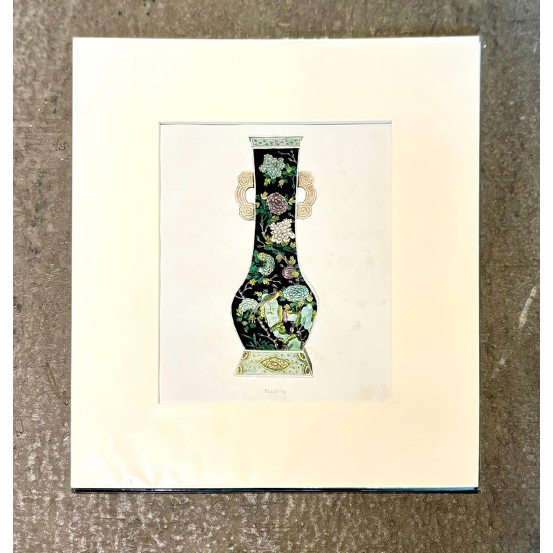 Vintage Boho Chinese Ceramic Print - Side view