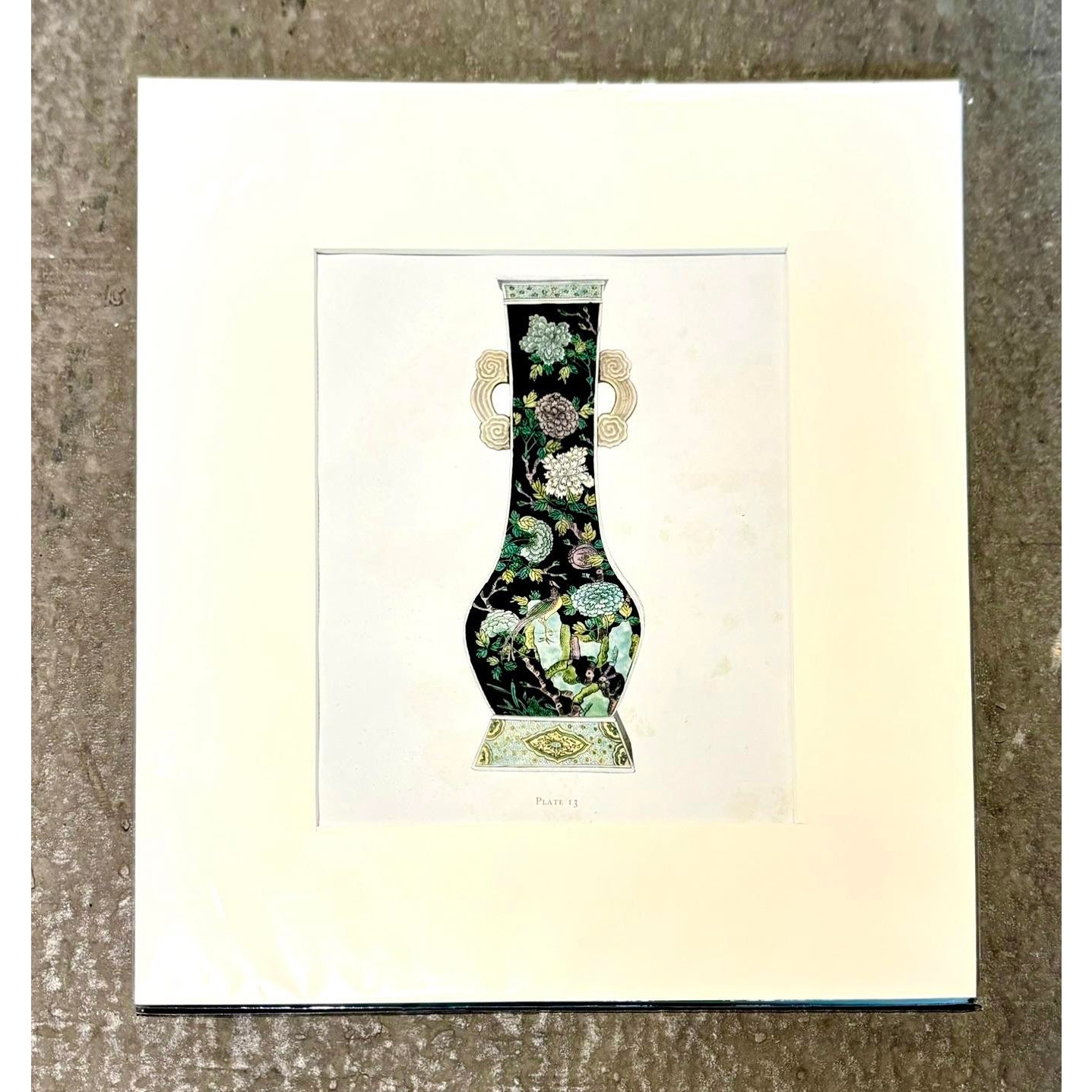 Vintage Boho Chinese Ceramic Print - Back view