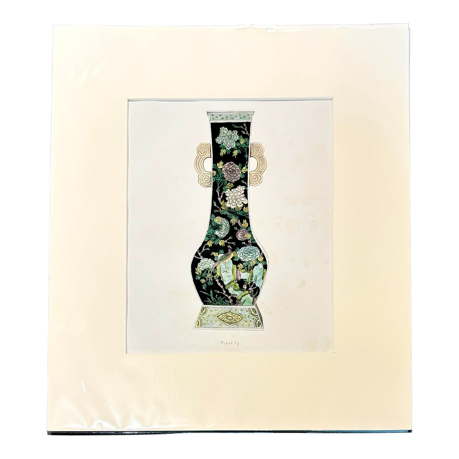 Vintage Boho Chinese Ceramic Print