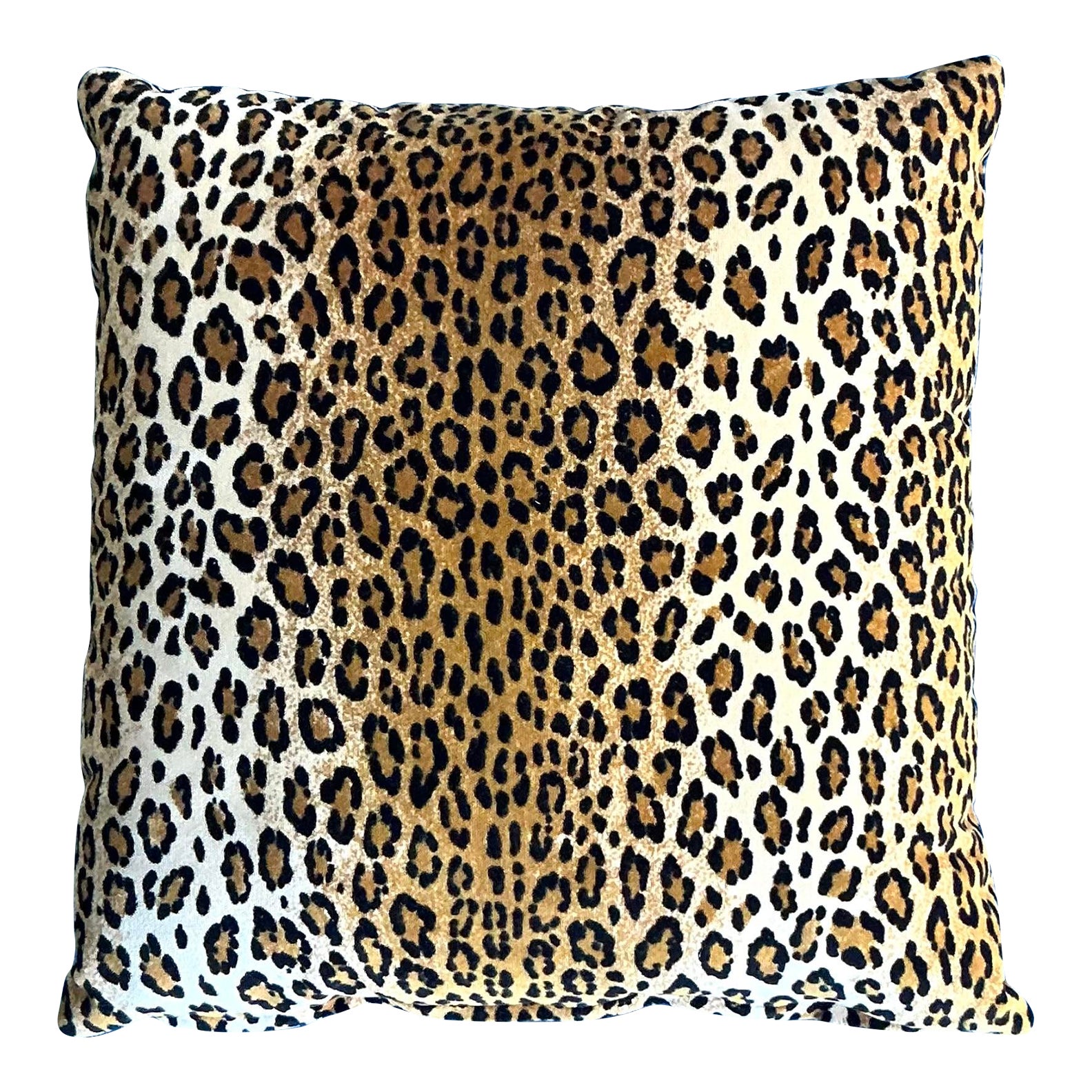 Vintage Boho Leopard Velvet Pillow