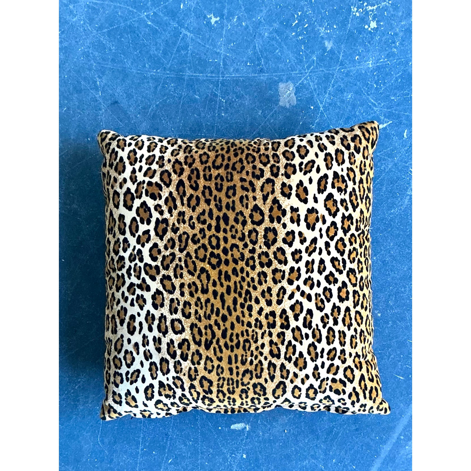 Vintage Boho Leopard Velvet Pillow - Back view