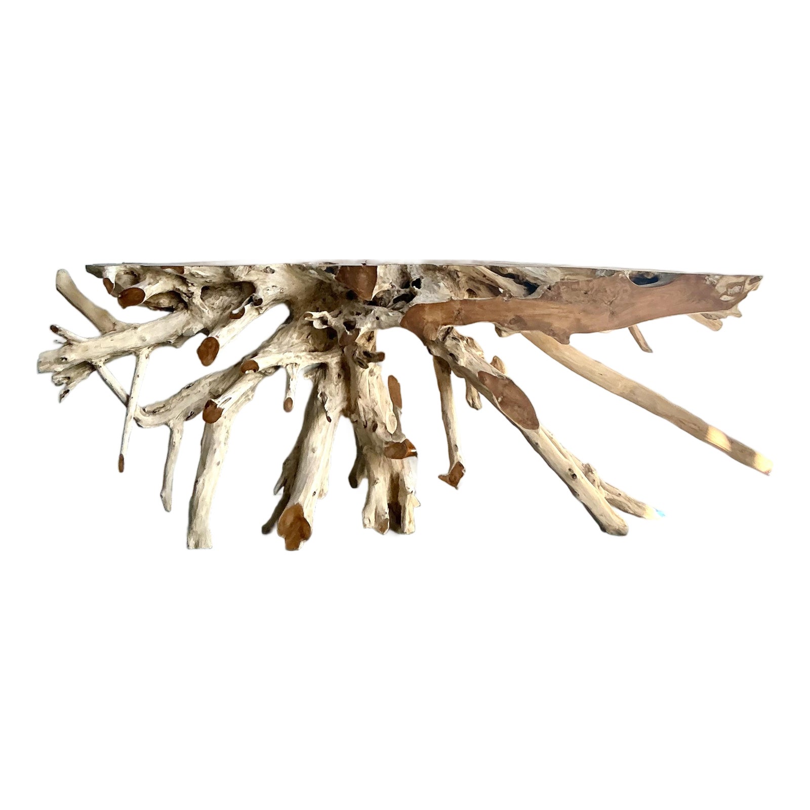 Vintage Boho Natural Root Console Table