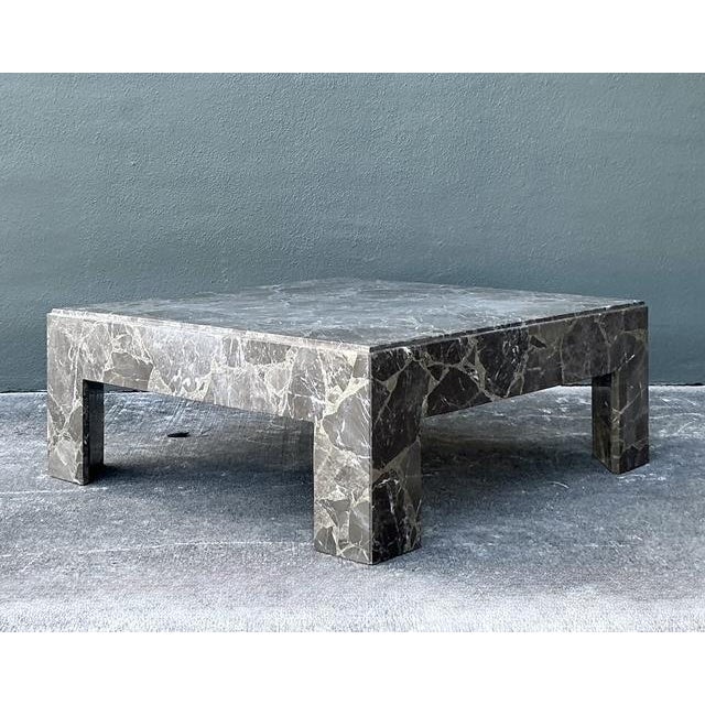 Vintage Boho Emperador Marble Coffee Table - Detail view