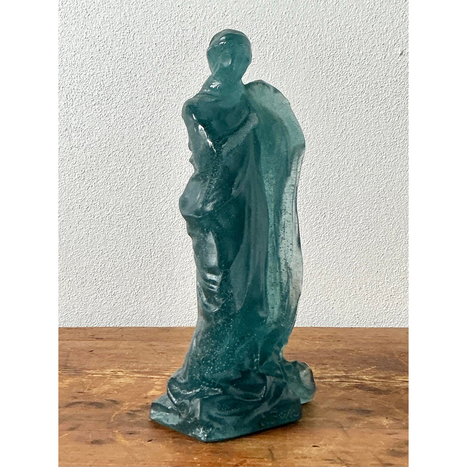 Vintage French Nancy Pate De Verre for Daum Glass Maiden - Detail view