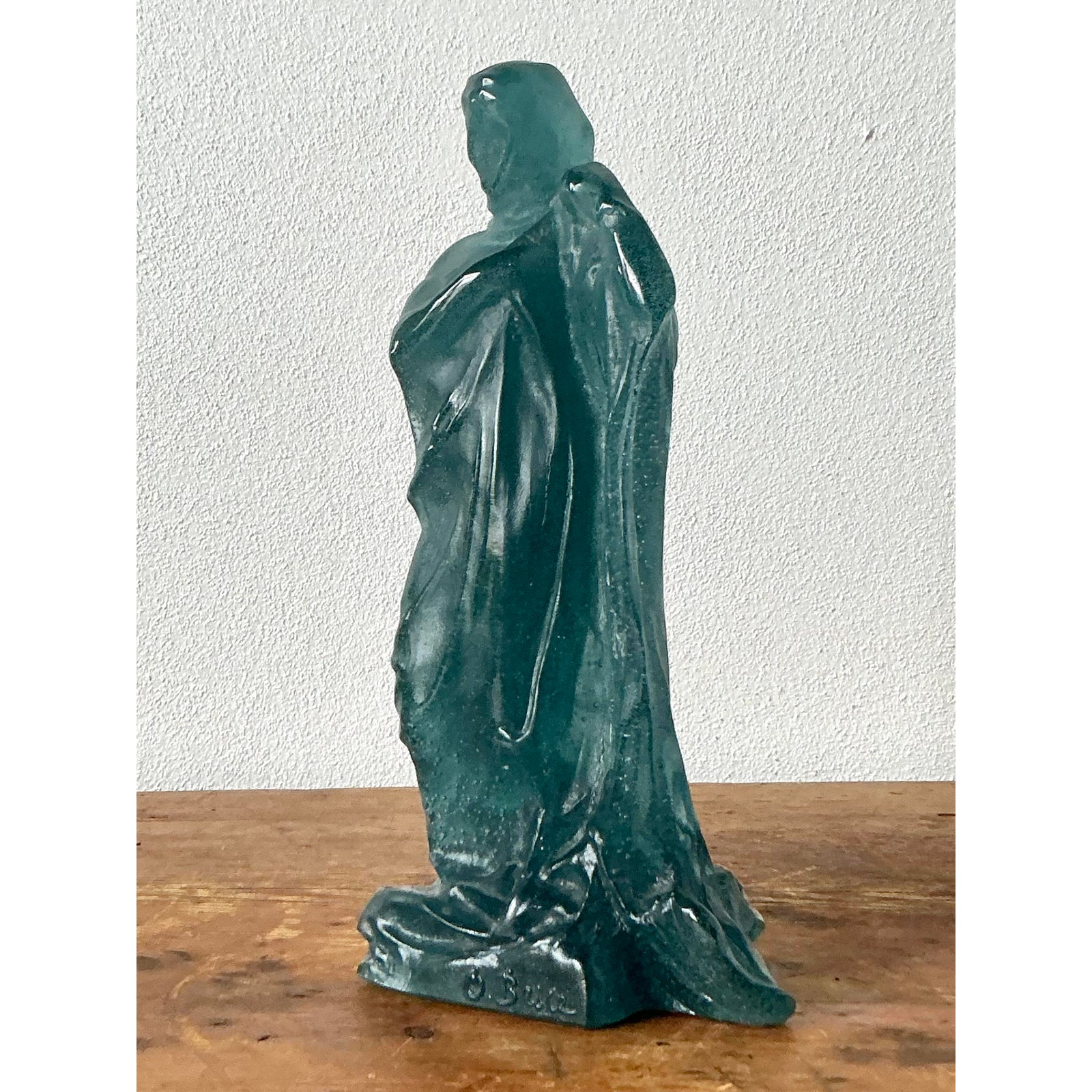Vintage French Nancy Pate De Verre for Daum Glass Maiden - Top view