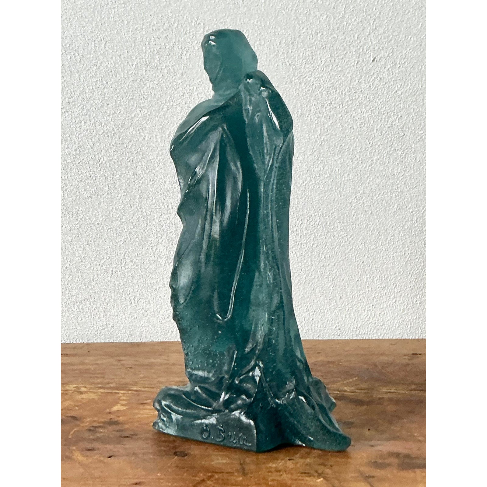 Vintage French Nancy Pate De Verre for Daum Glass Maiden - Back view