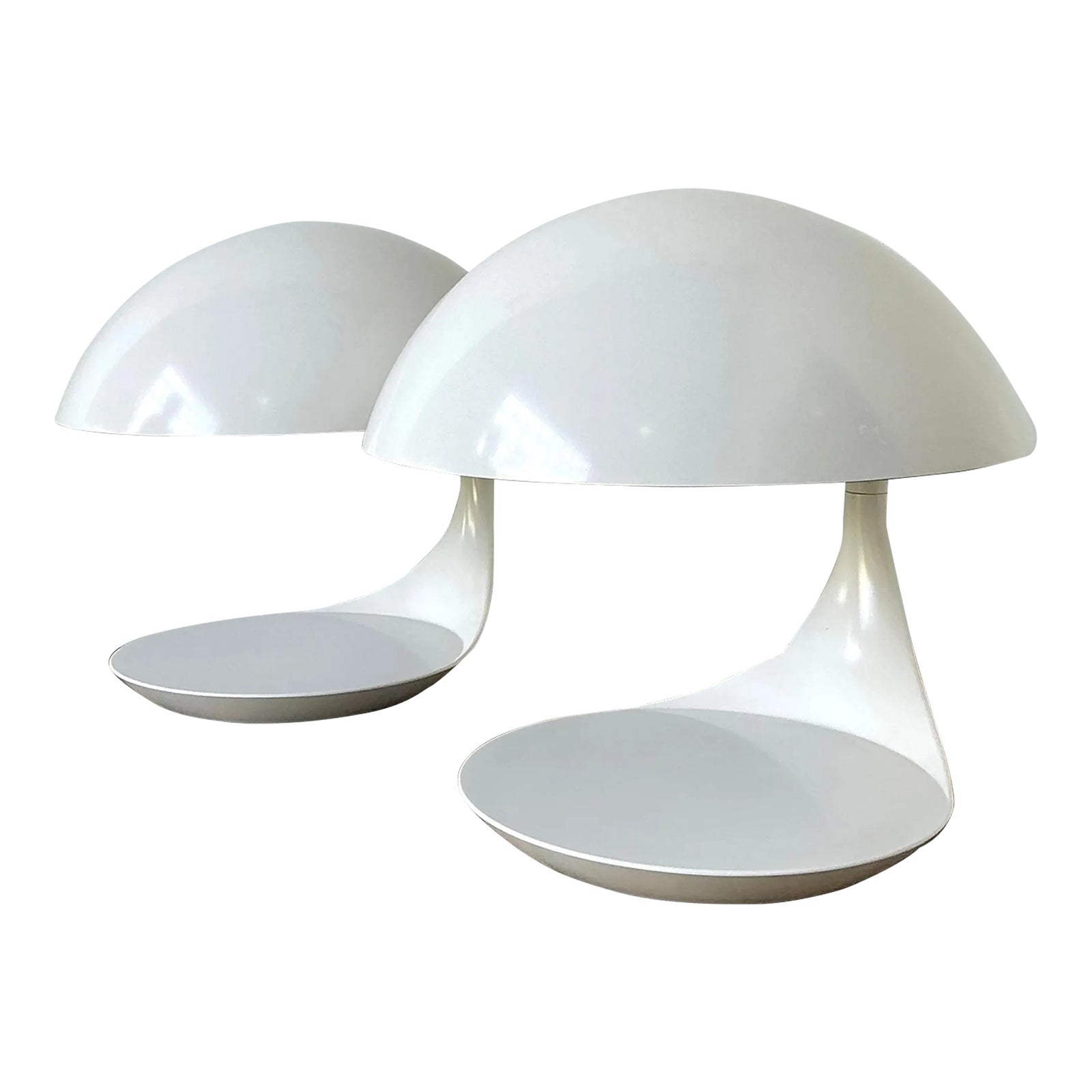 Vintage MCM Elio Martinelli “Cobra” Lamps - A Pair
