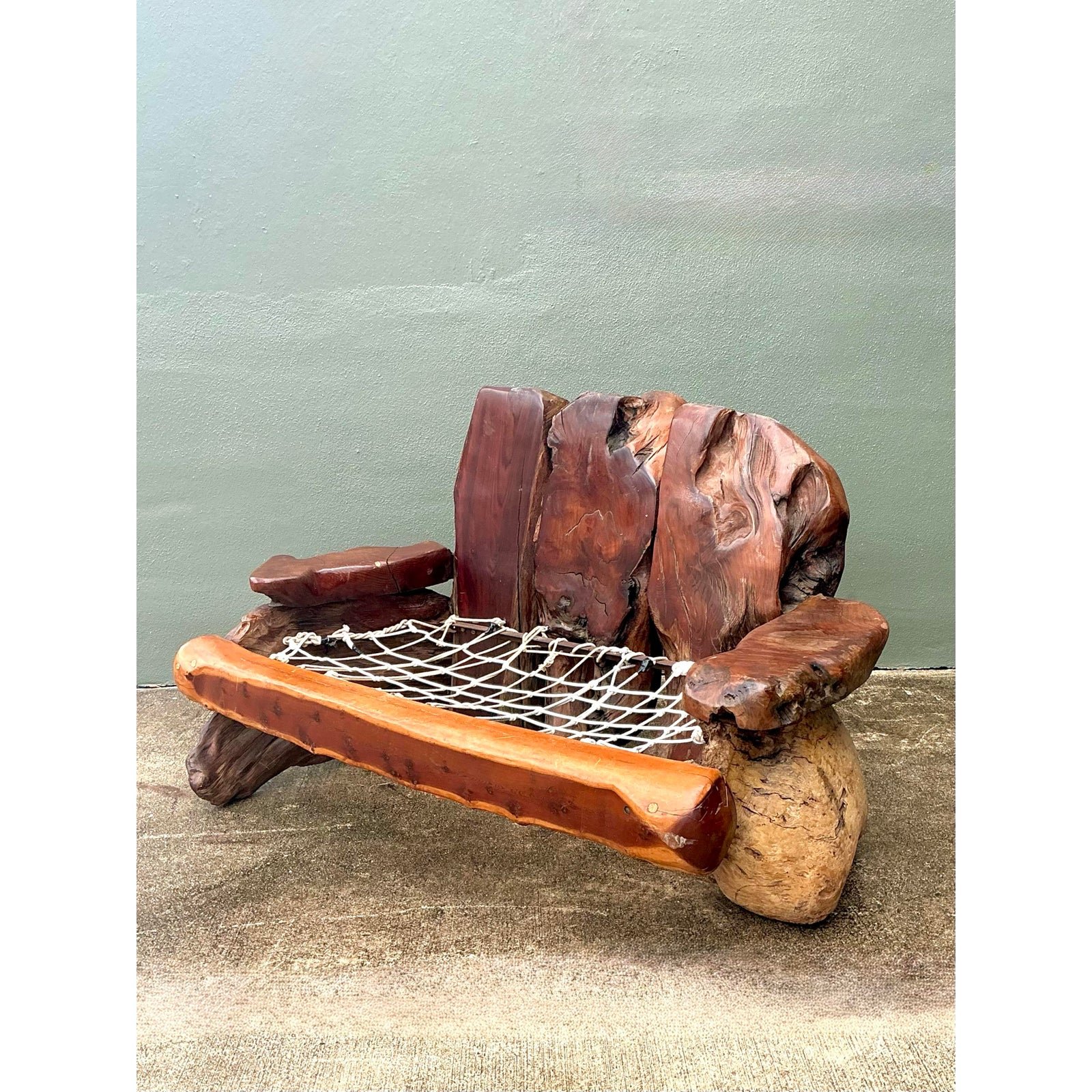Vintage Redwood Slab Sofa After Darryl Stokes - Top view