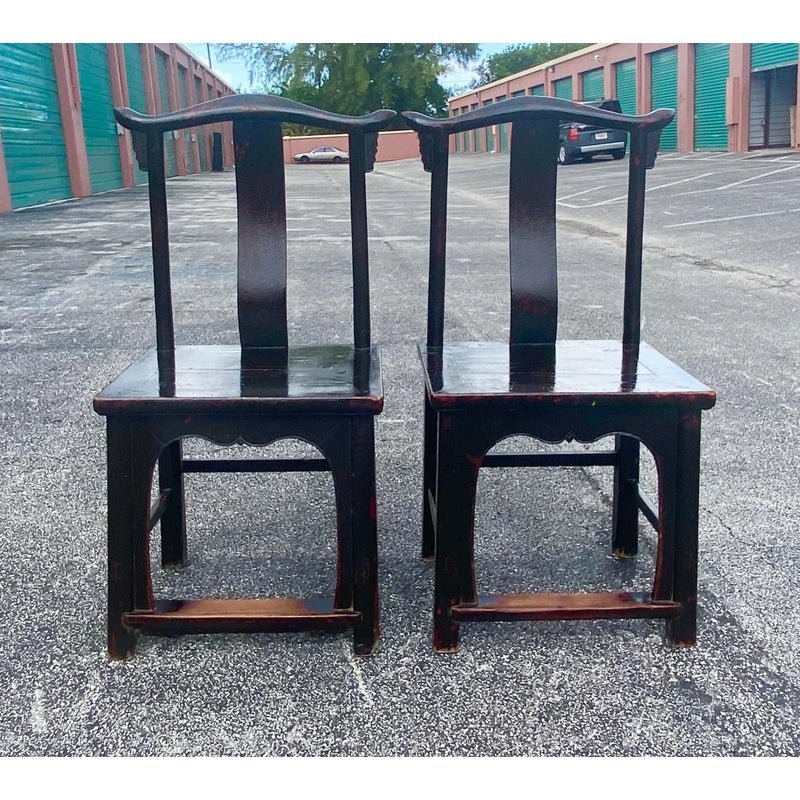 Vintage Asian Emperor Chairs - a Pair - Detail view