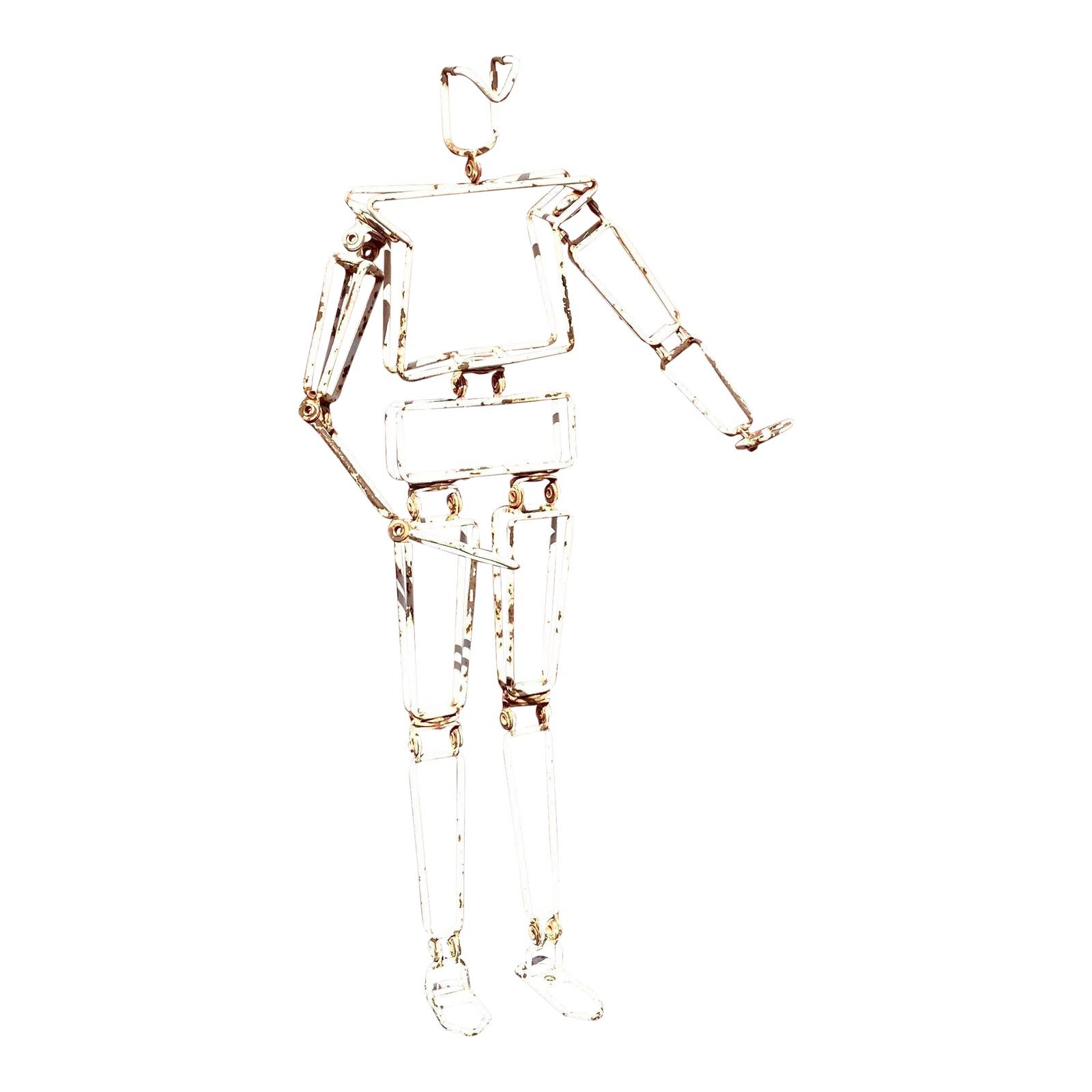 Vintage Industrial Articulated Man Statue